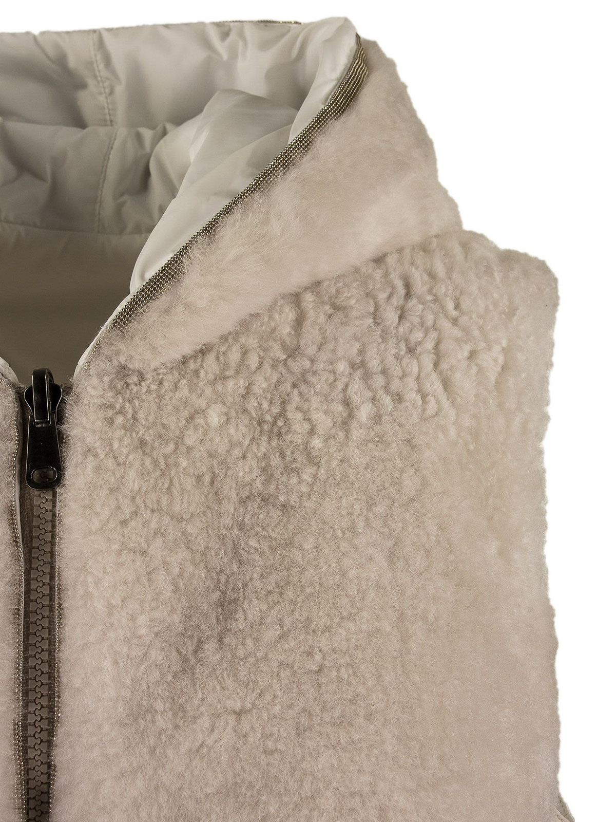 Brunello Cucinelli Reversible cashmere and fur vest|MPMWE3080C7615