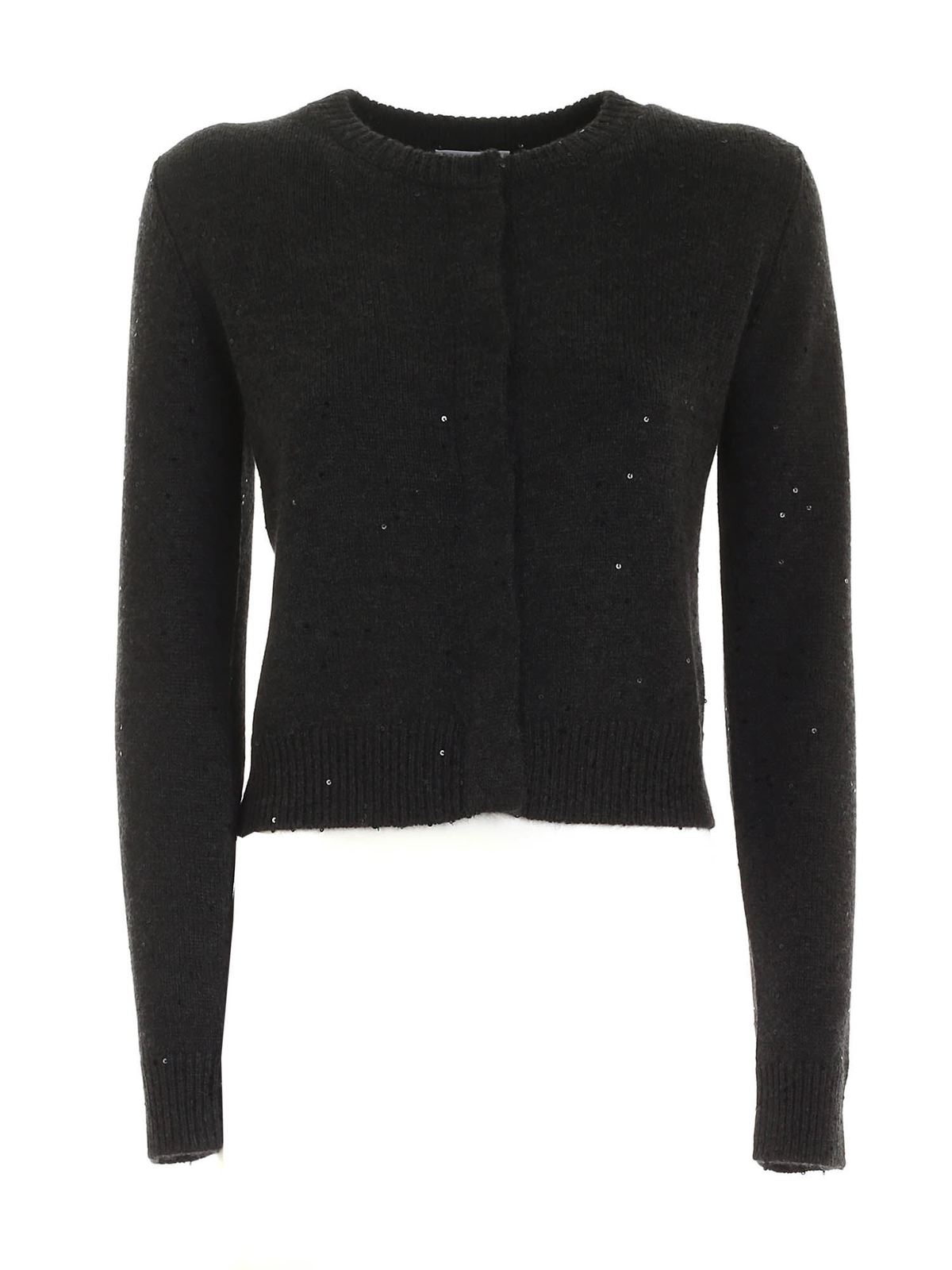 Cardigan Oversize Brunello Cucinelli Gris à Paillettes - Taille L - Maille Ouverte - Neuf Avec Étiquette