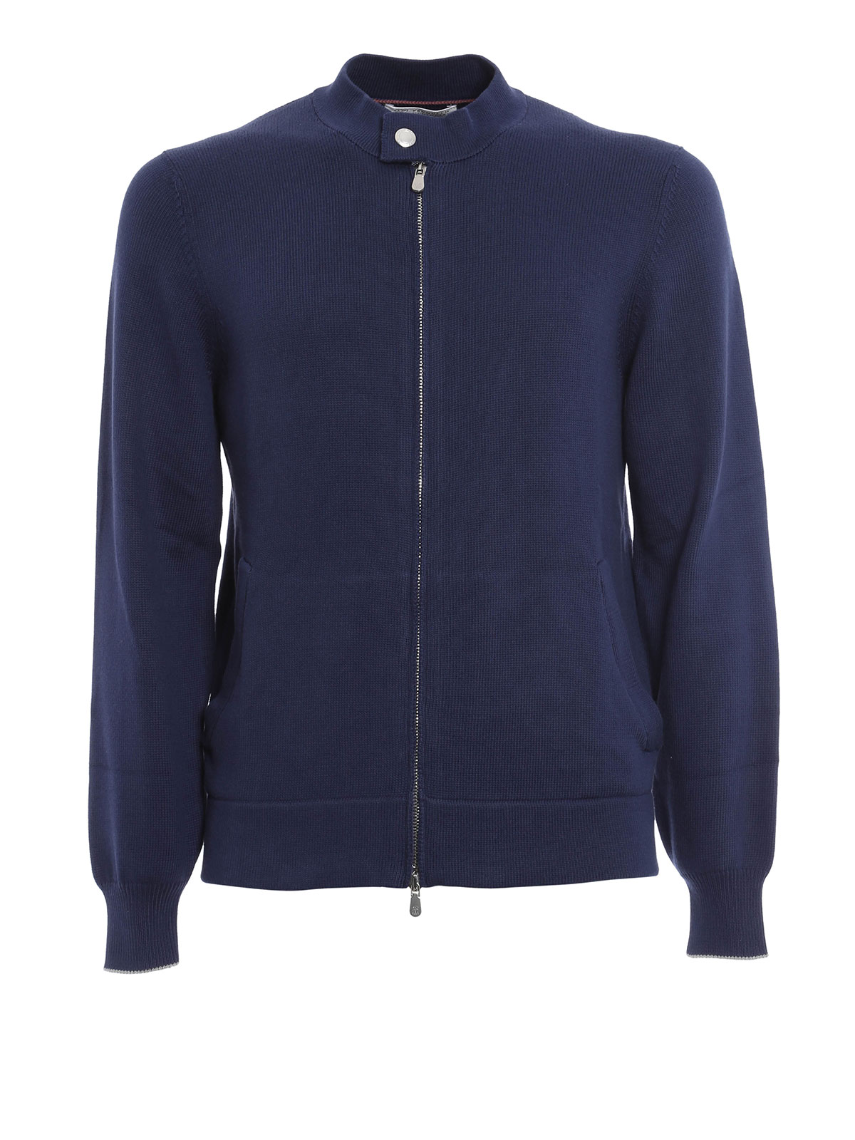 Cardigans Brunello Cucinelli - Zipped cotton jacket - M2872796CS69449
