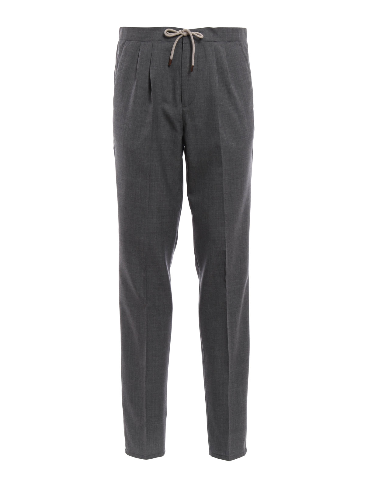 【BRUNELLO CUCINELLI】Wool Drawstring Trous Brunello Cucinelli Drawstring wool pants Brunello Cucinelli