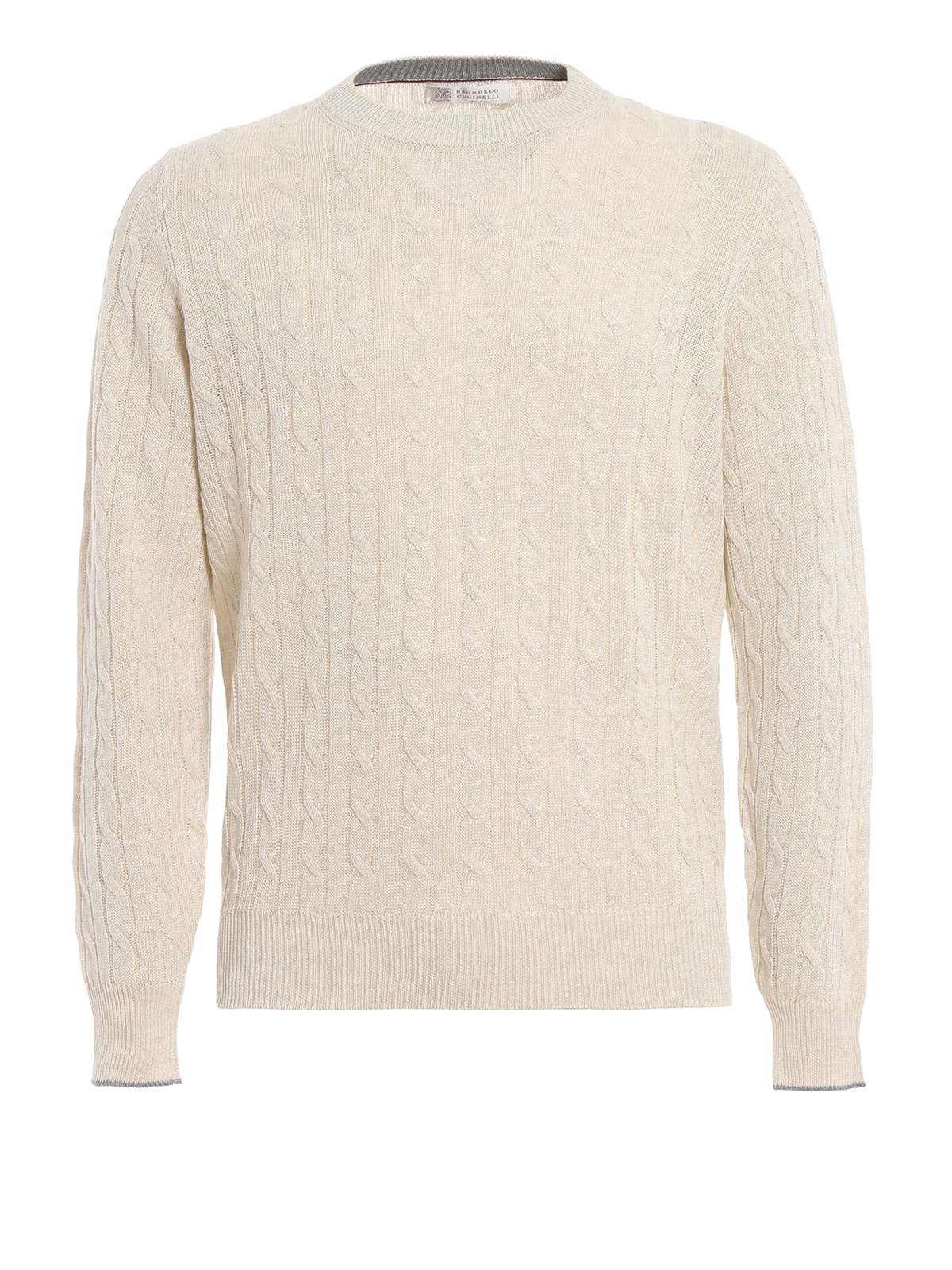その他 BRUNELLO CUCINELLI LIGHT BEIGE WOOL KNITWEAR Wool and cashmere sweater in beige - Brunello Cucinelli