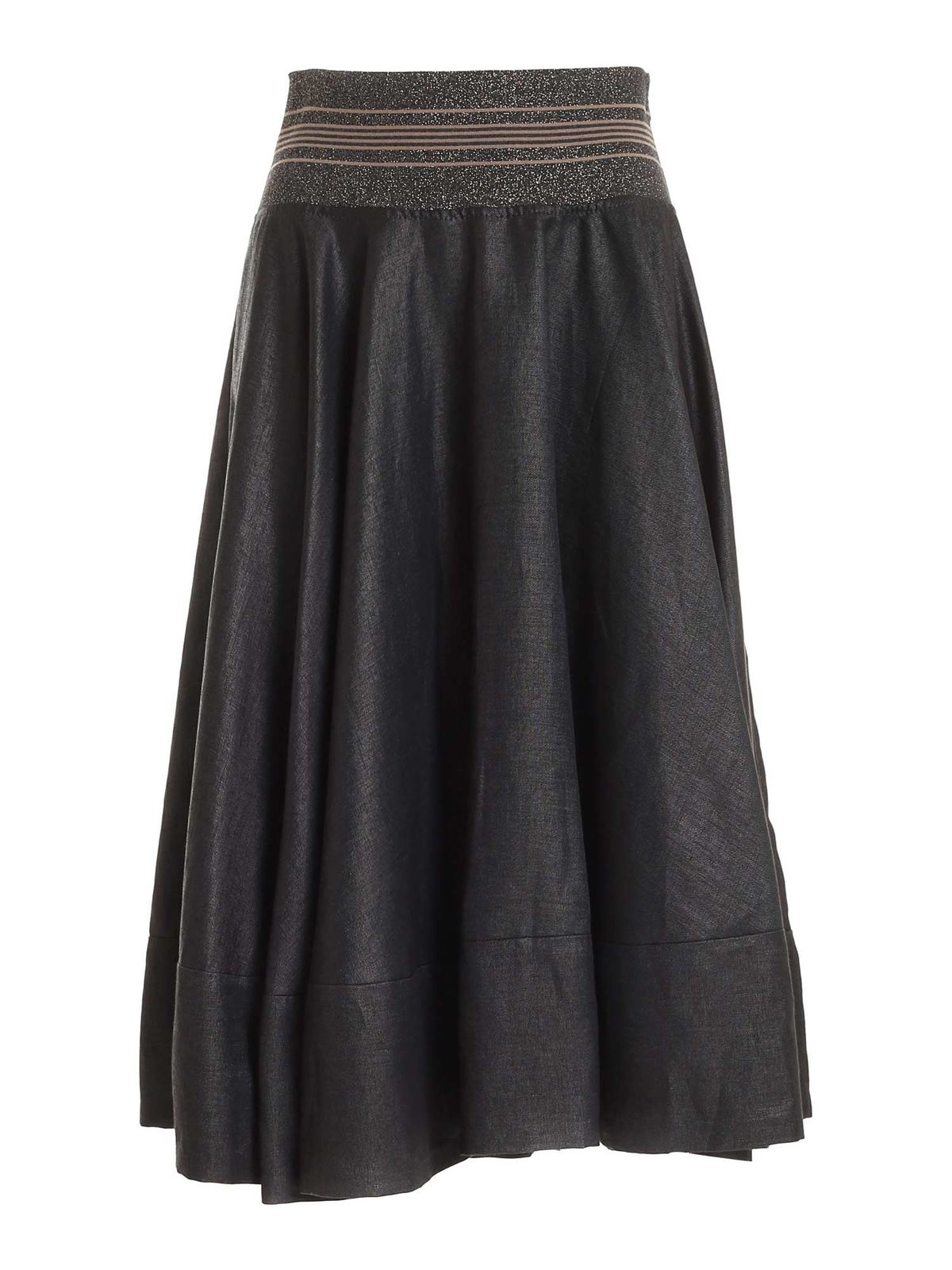 Lamé Skirt in Black