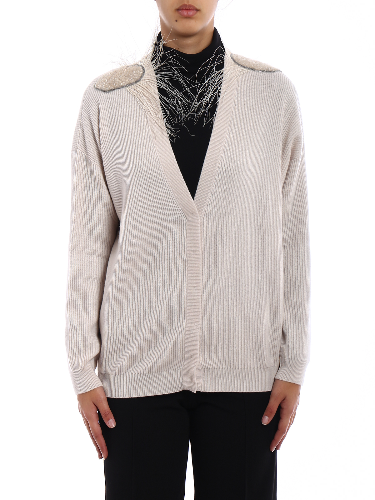 ジャケット・アウター sheller Brilliant bicolor cardigan beige sheller Brilliant bicolor cardigan
