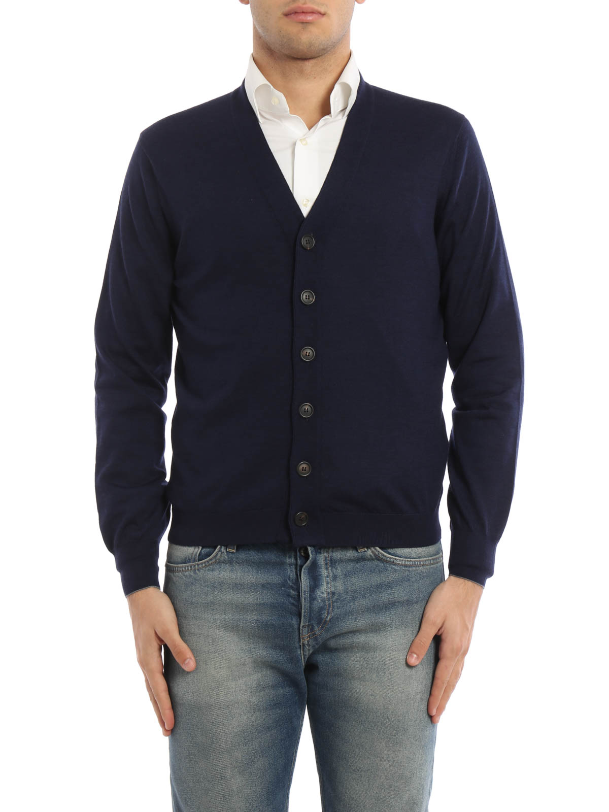 Brunello Cucinelli カーディガン メンズ - ブルー|M2482026CG937