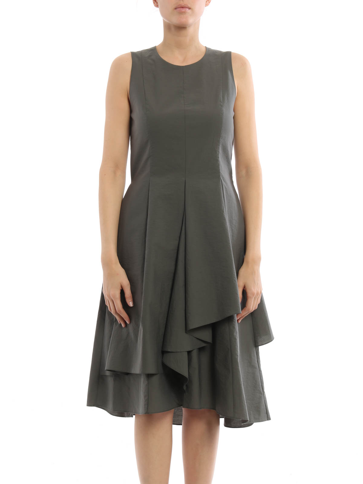 COS Waisted Dress With Pleats in Black