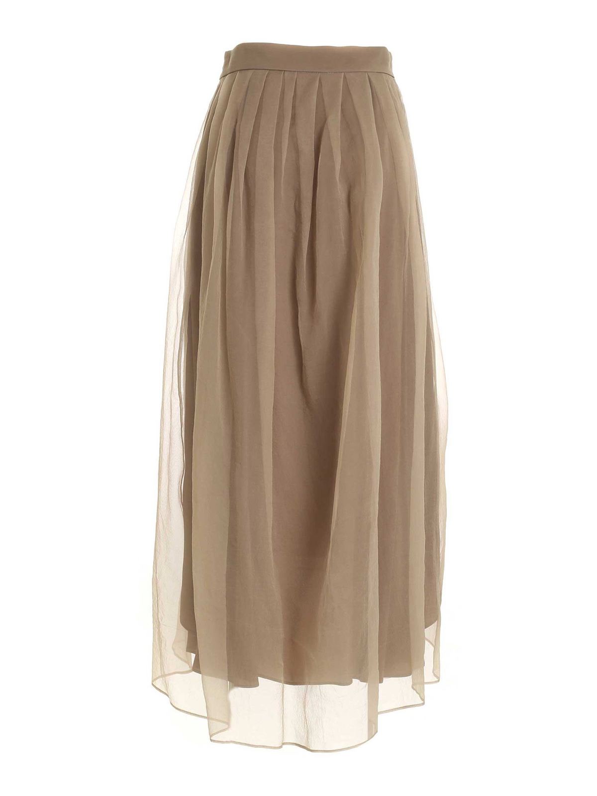 Brunello Cucinelli Asymmetrical bottom skirt in beige Brunello Cucinelli Asymmetrical bottom skirt in beige
