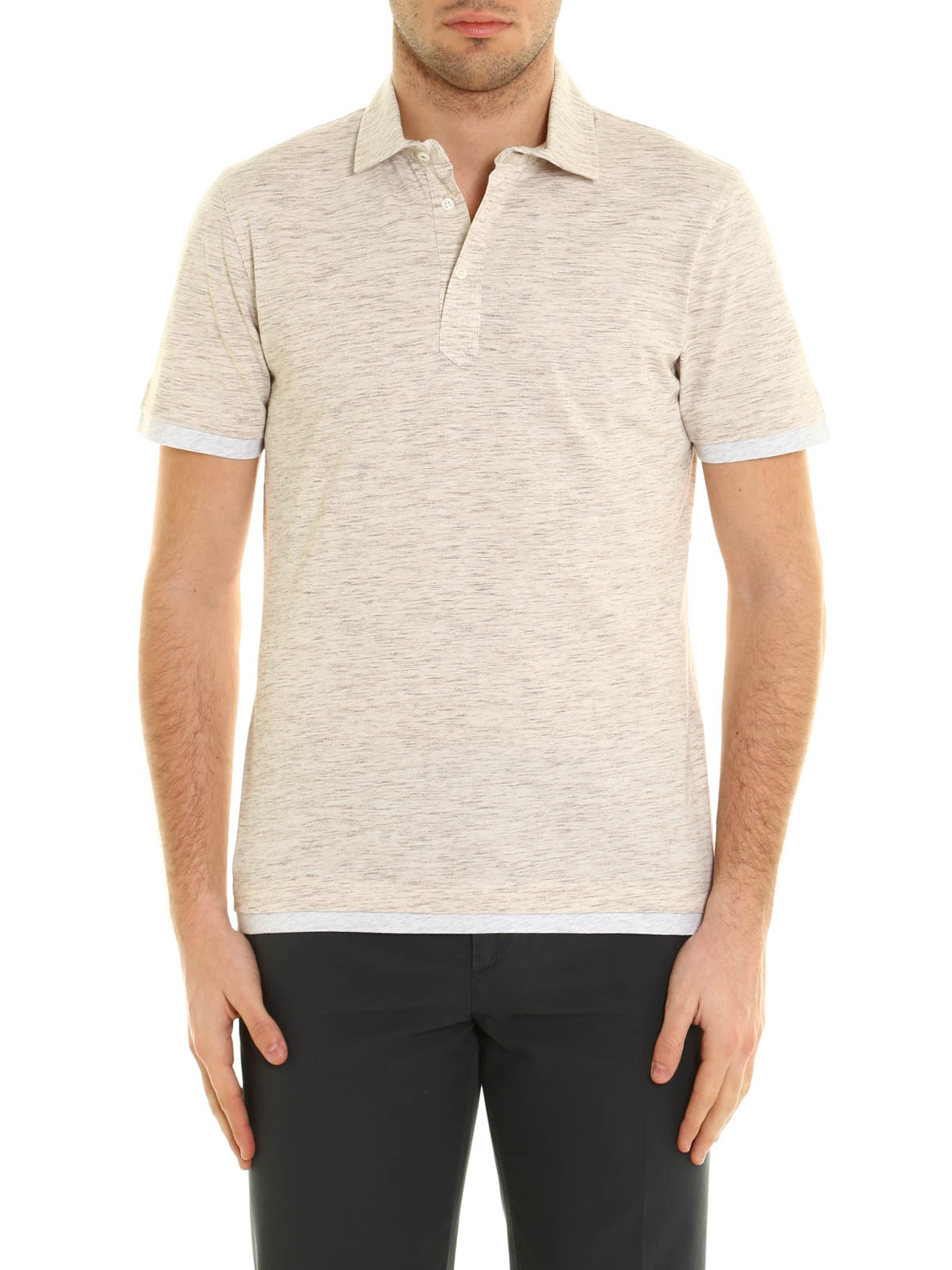 BRUNELLO CUCINELLI　ポロシャツ　ベージュ　綿100%　上90 BRUNELLO CUCINELLI ポロシャツ ベージュ 綿100% 上90 Brunello