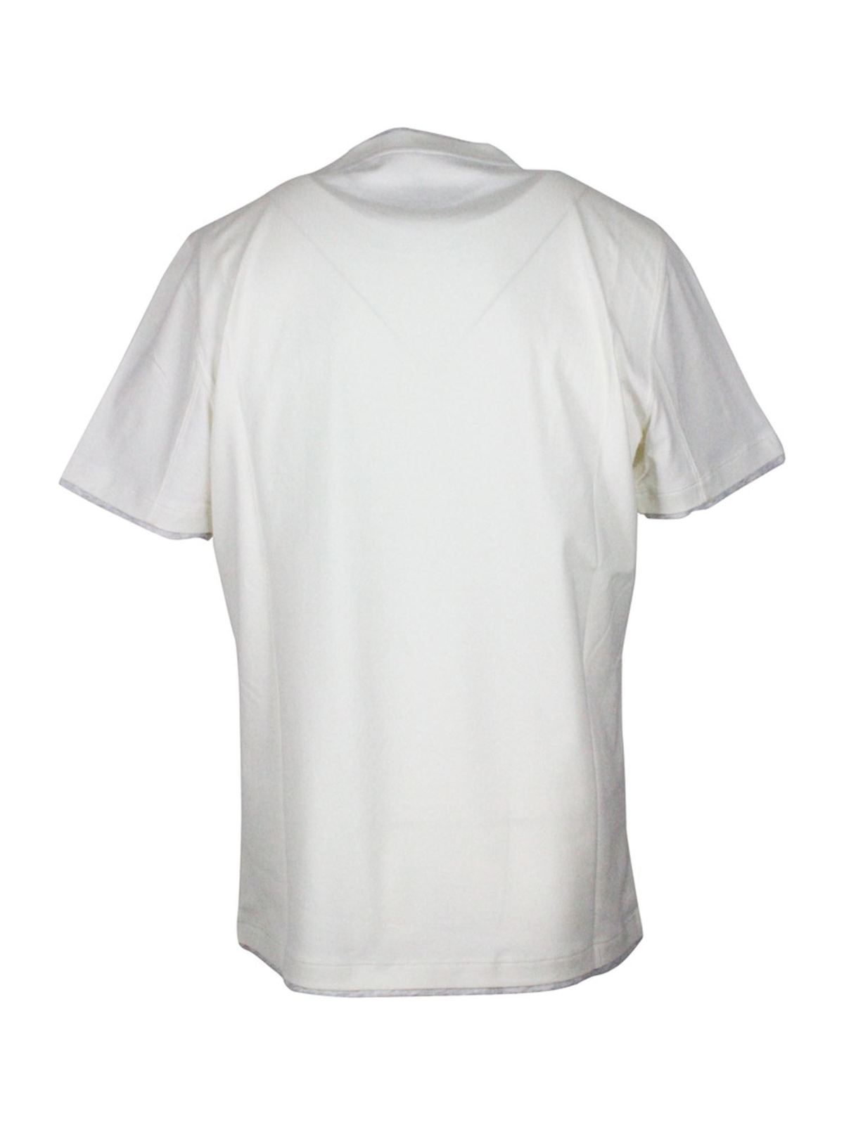 T-shirts Brunello Cucinelli - Slim fit T-shirt in white -