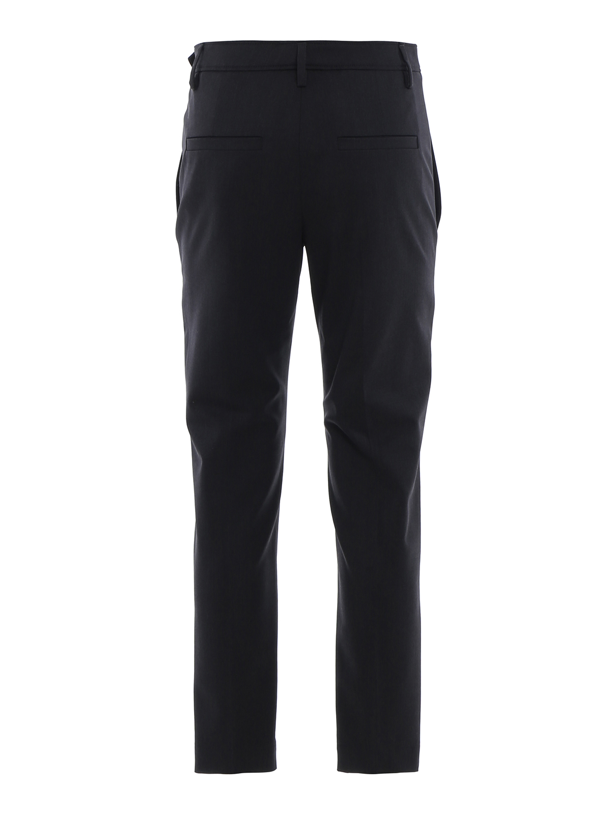 Shop Brunello Cucinelli Stretch Mélange Wool Blend Pants In Dark Grey
