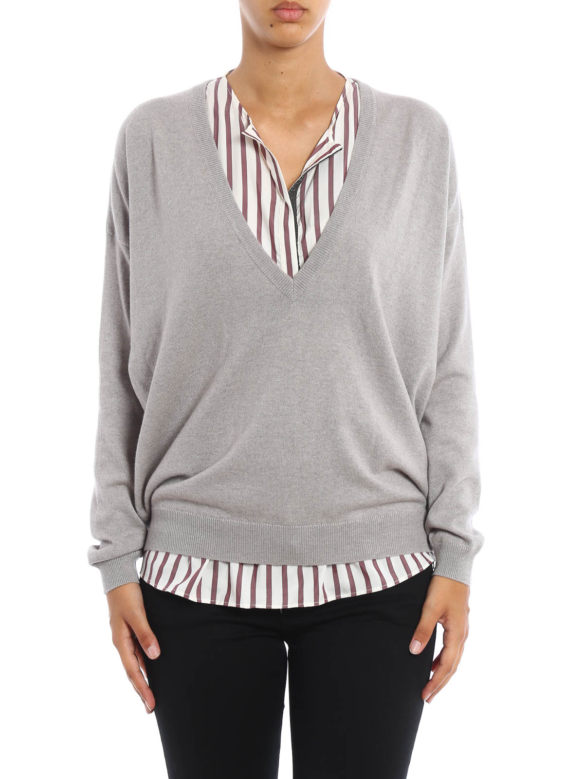 Brunello Cucinelli Cashmere and silk twin-set | M12157812CW157