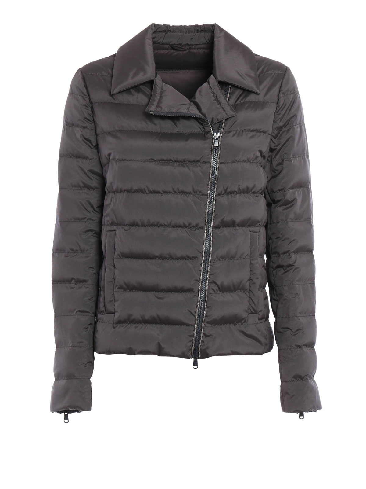 Brunello Cucinelli Monile detailed silk down jacket