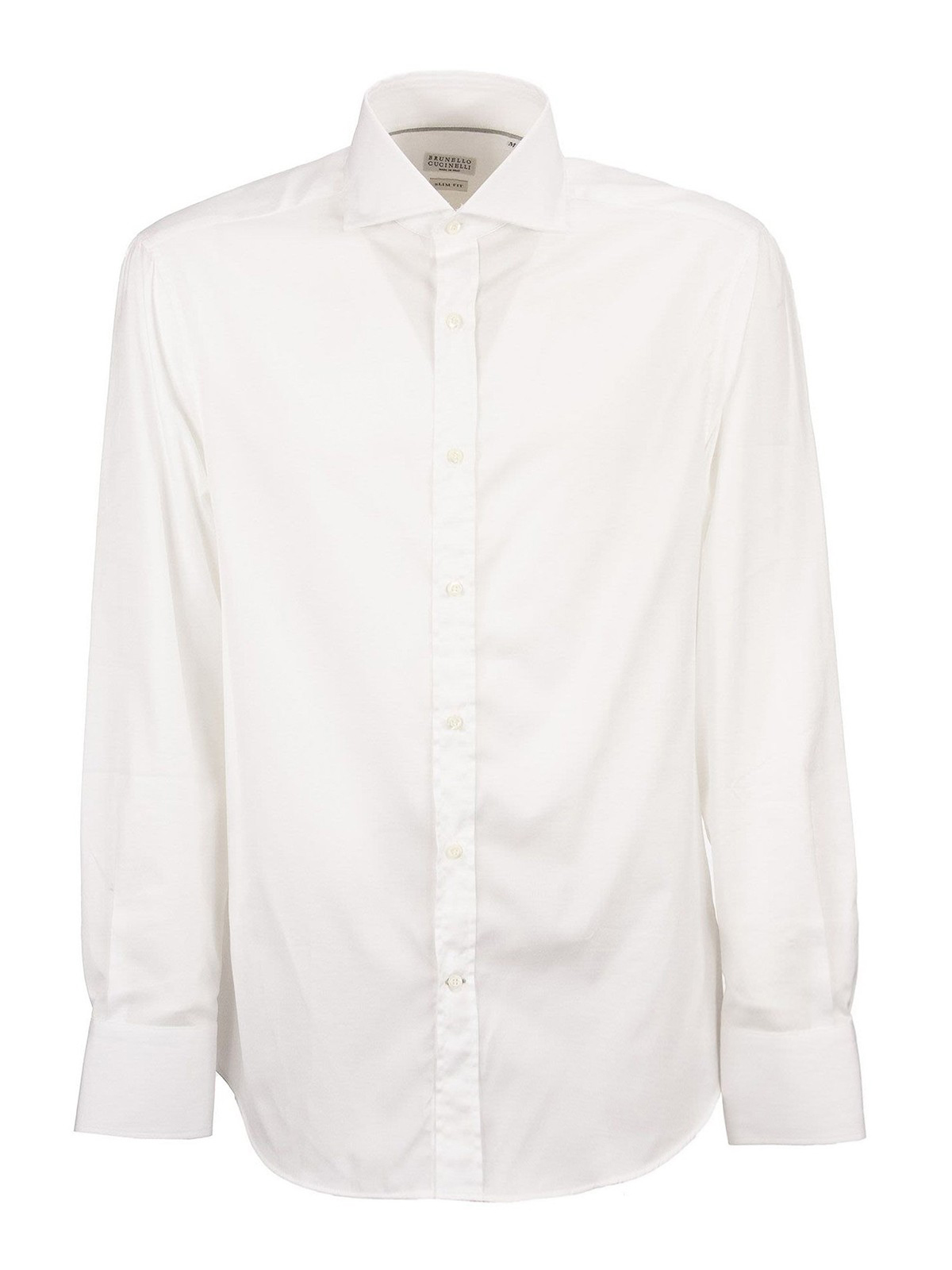Shop Brunello Cucinelli Poplin Shirt In Blanco