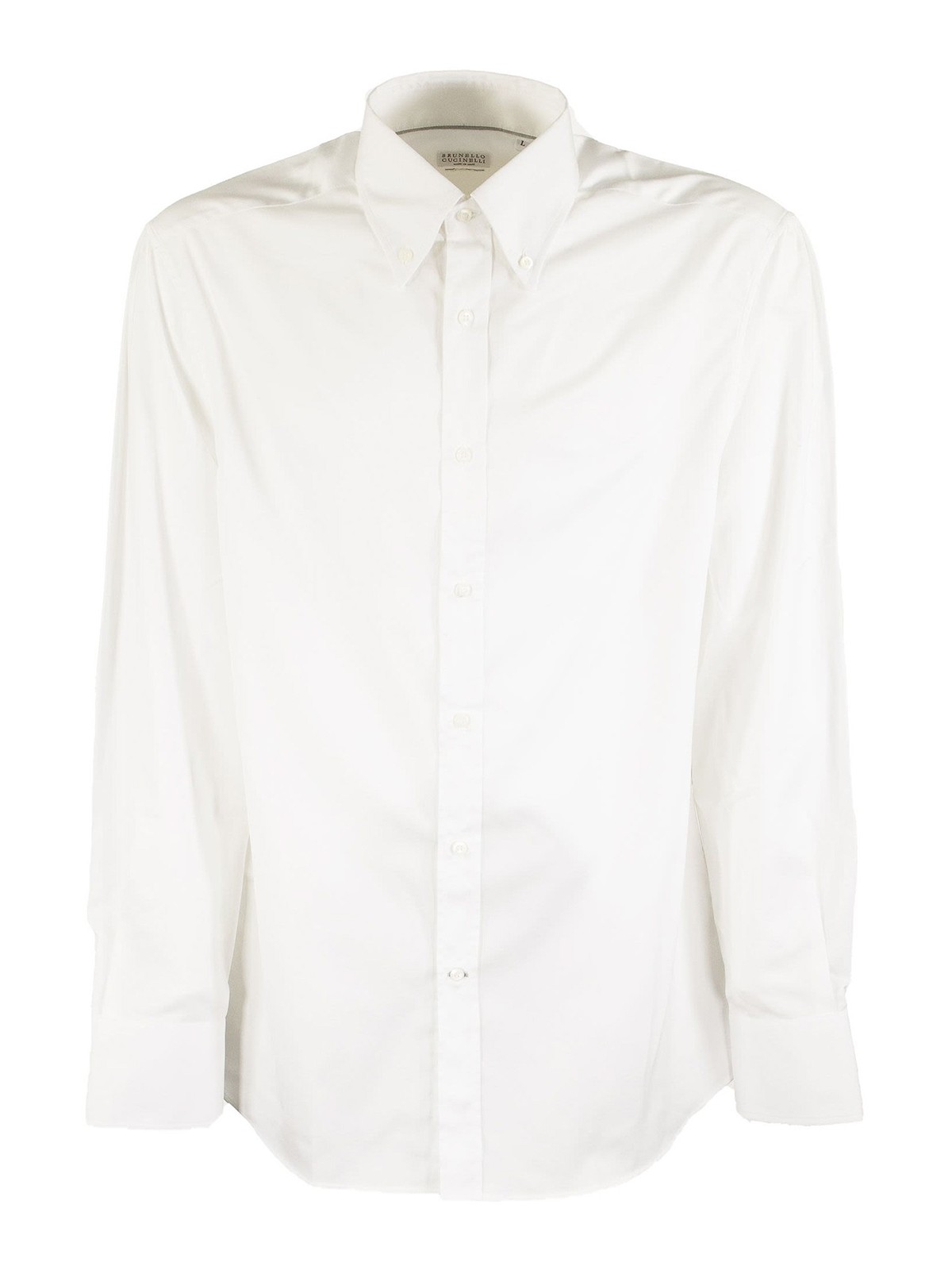 Brunello Cucinelli Twill Shirt In Blanco