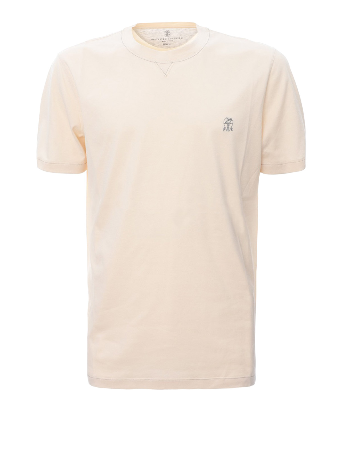 Brunello Cucinelli Short Sleeve Logo T-shirt White at