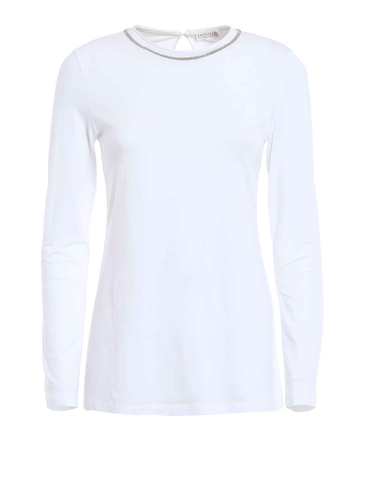 Tシャツ Brunello Cucinelli - Tシャツ レディース - 白 - M0T18B1100C159