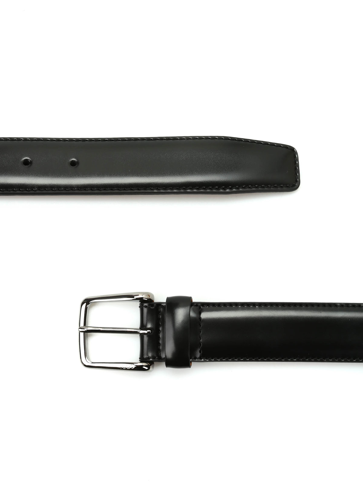 Shop Tod's Brushed Leather Belt In Negro