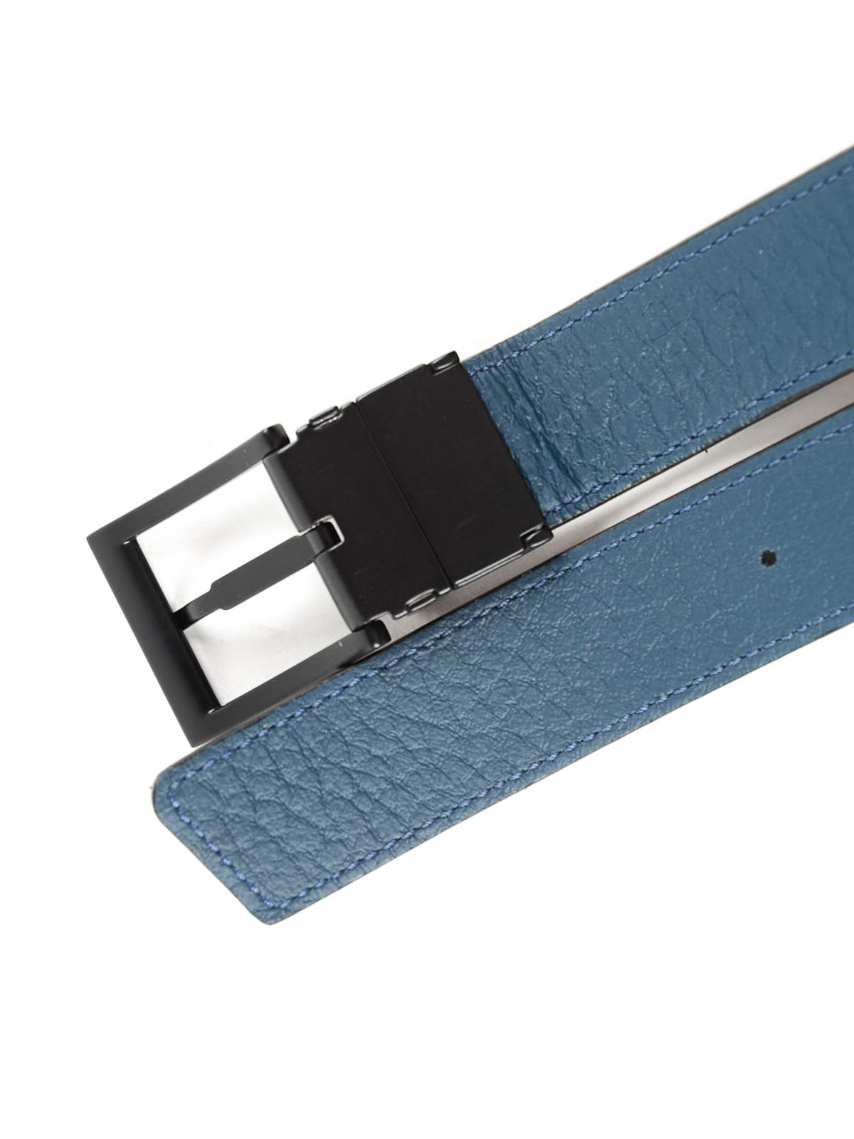 Furla BUCKLED LEATHER REVERSIBLE BELT - Black|838688ONYXLAPIS display picture 1