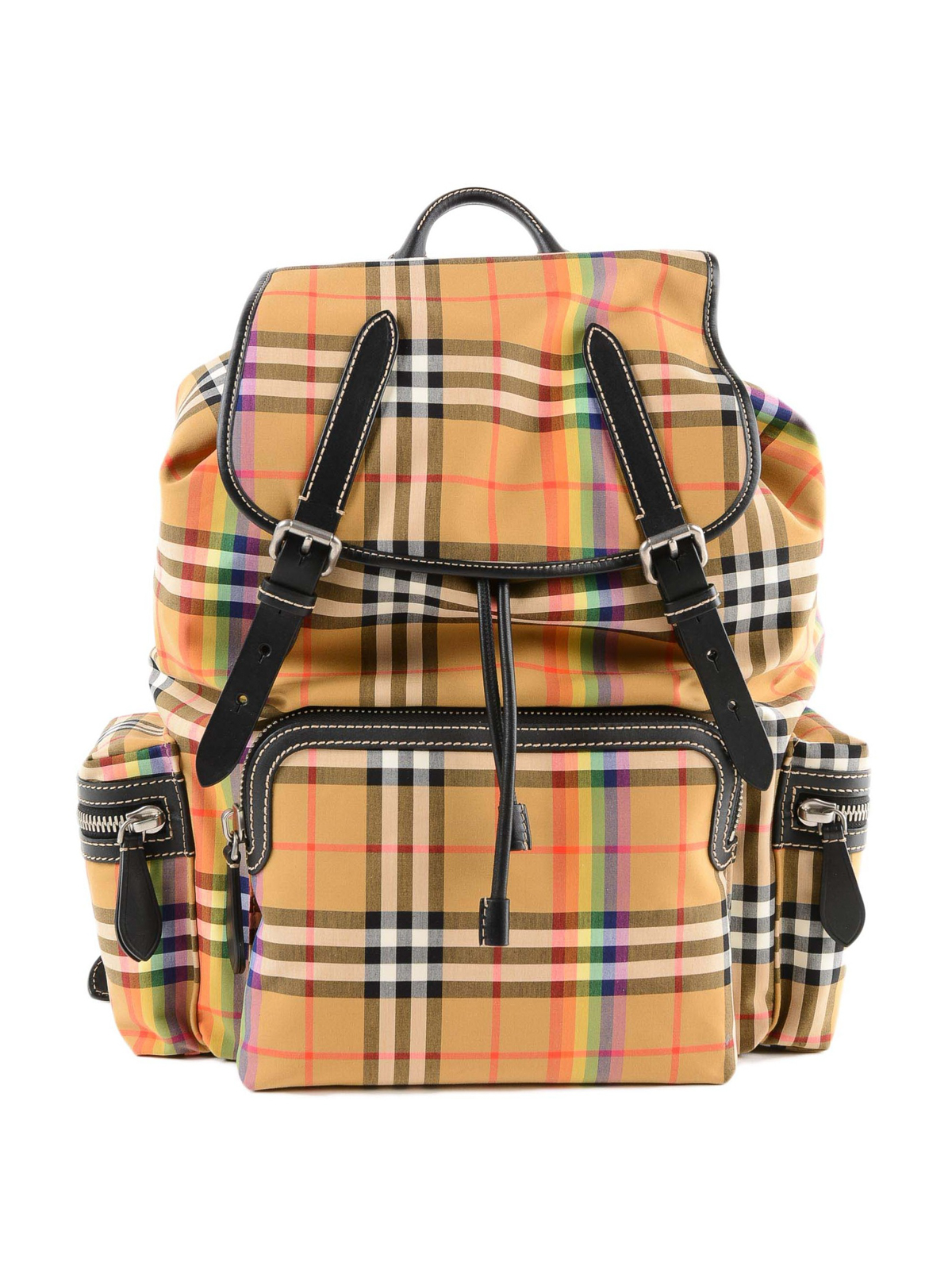 Burberry vintage rainbow check small rucksack backpack antique