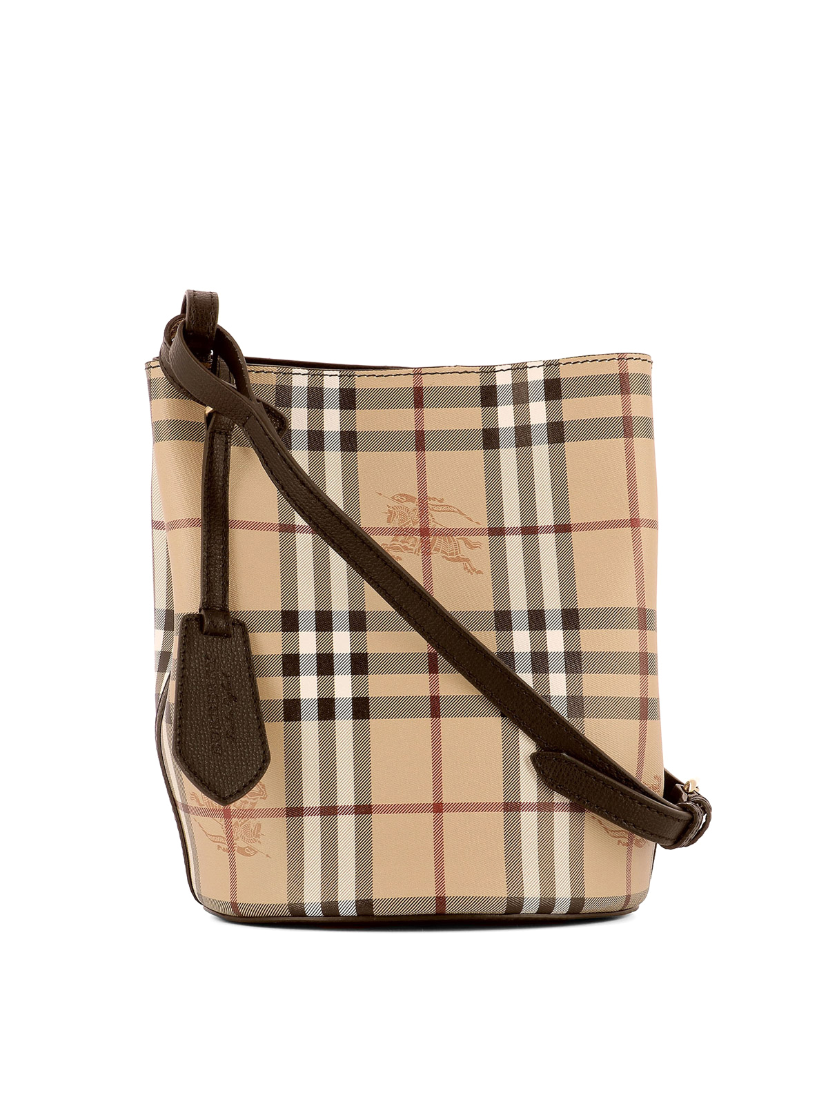 Burberry Haymarket Check And Leather Pouch