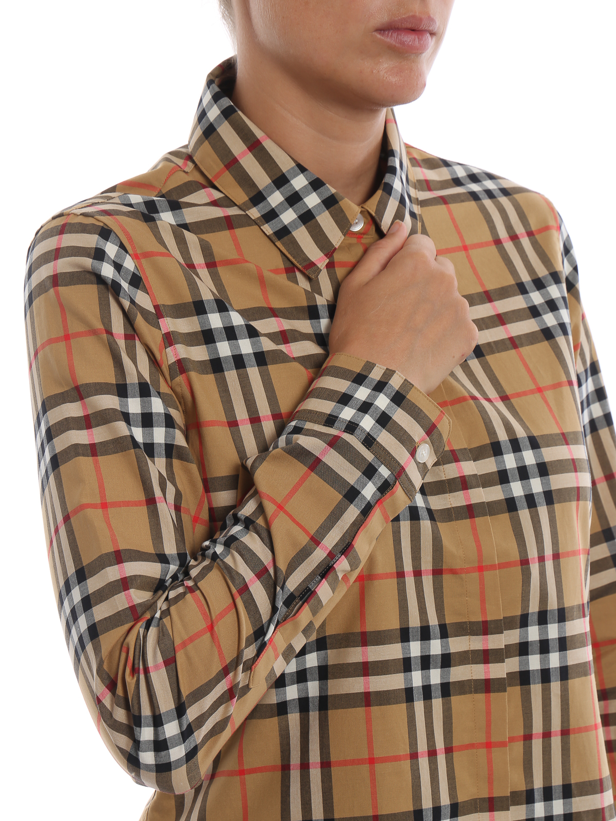 burberry vintage check cotton shirt