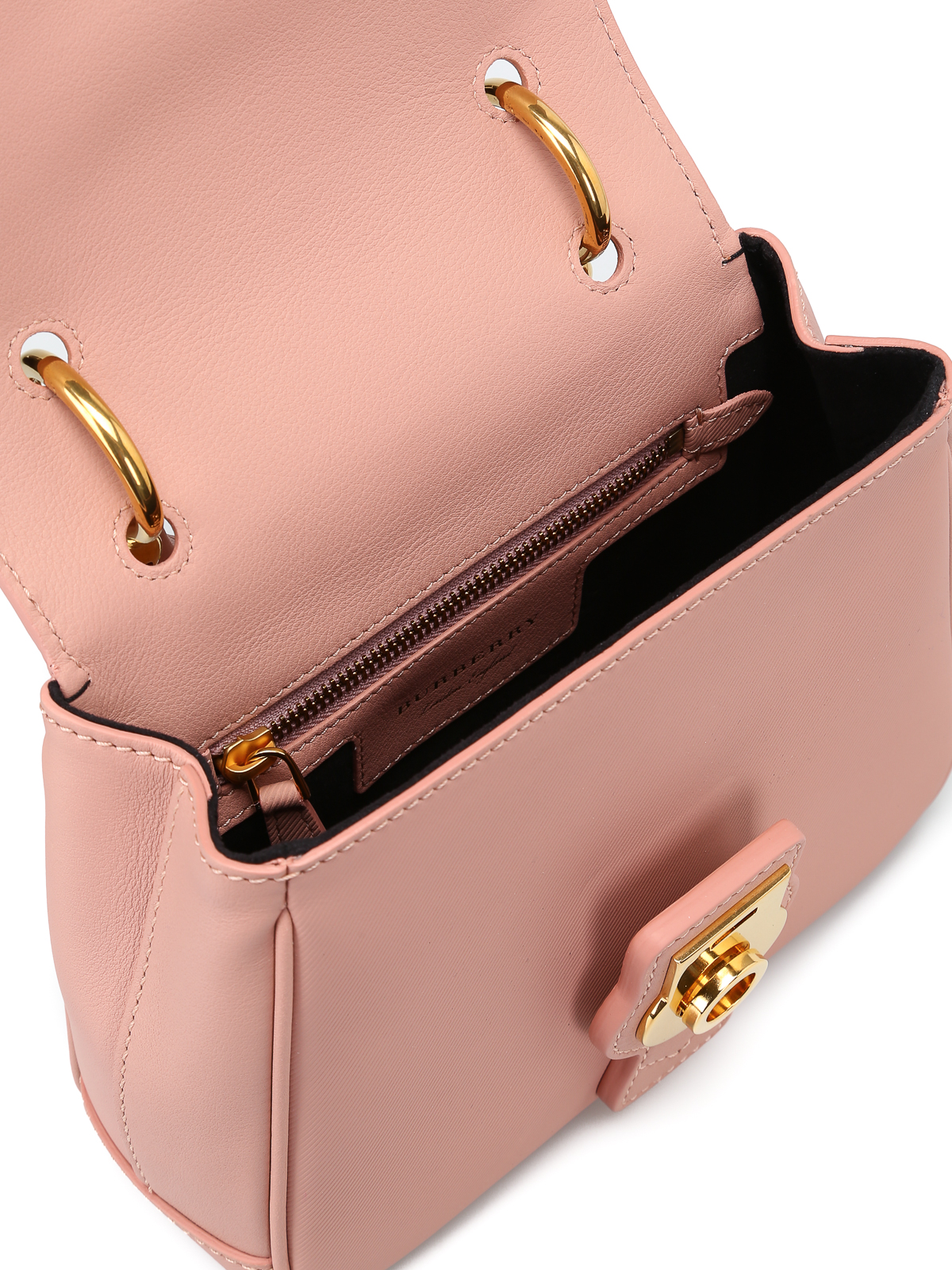 BURBERRY Trench Calfskin Mini DK88 Top Handle Bag Light Pink 1295854