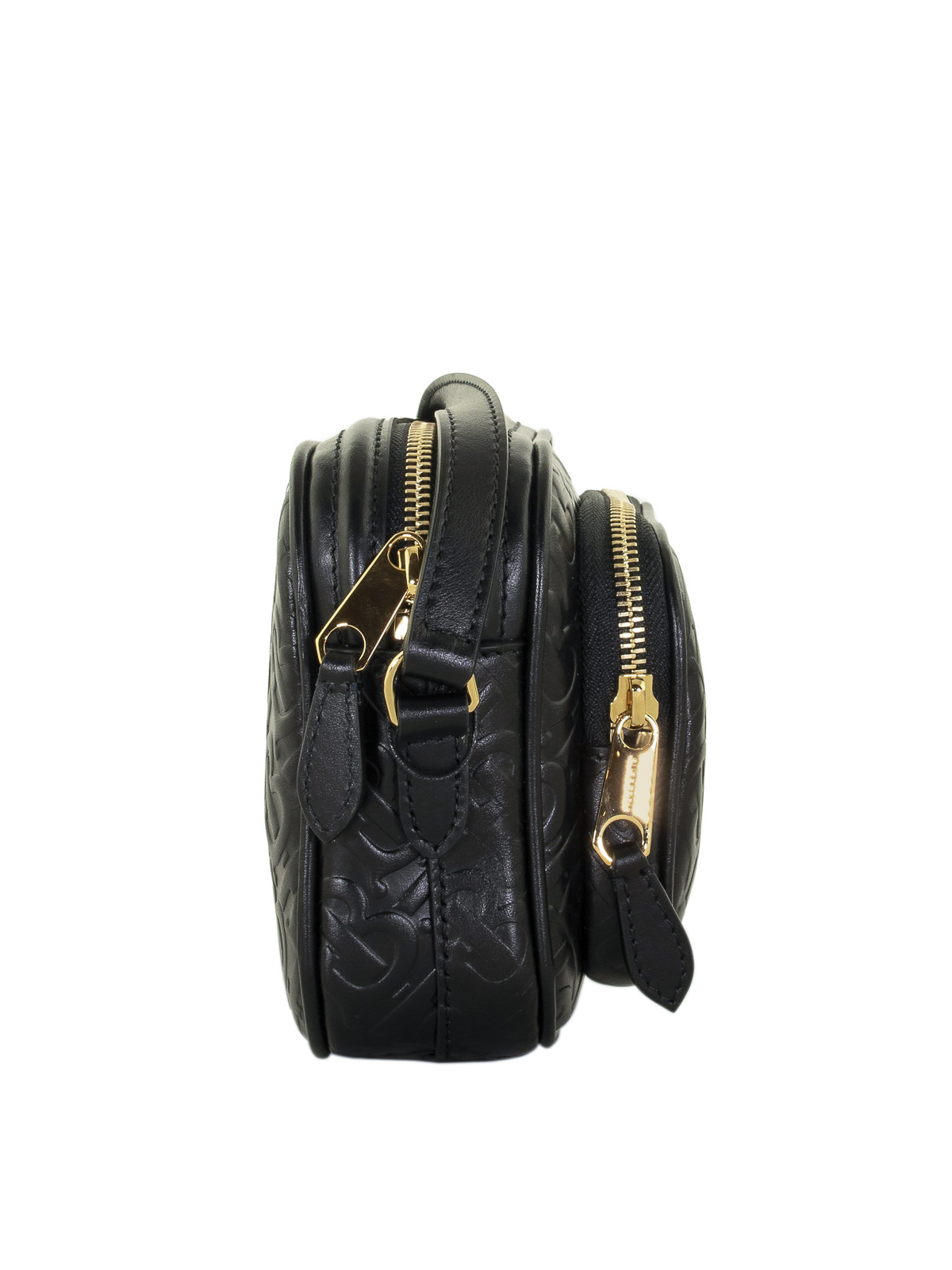 CASABLANCA Monogram Zip Leather Camera Crossbody Bag