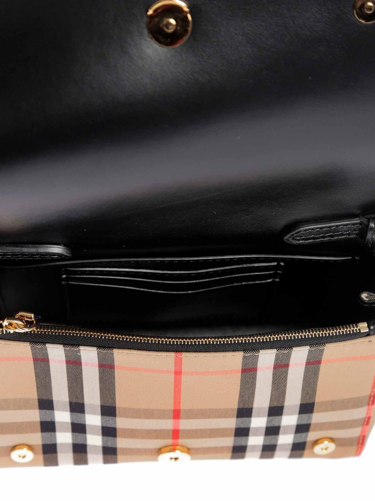 Shop Burberry Card Case Check Shoulder Mini Bag