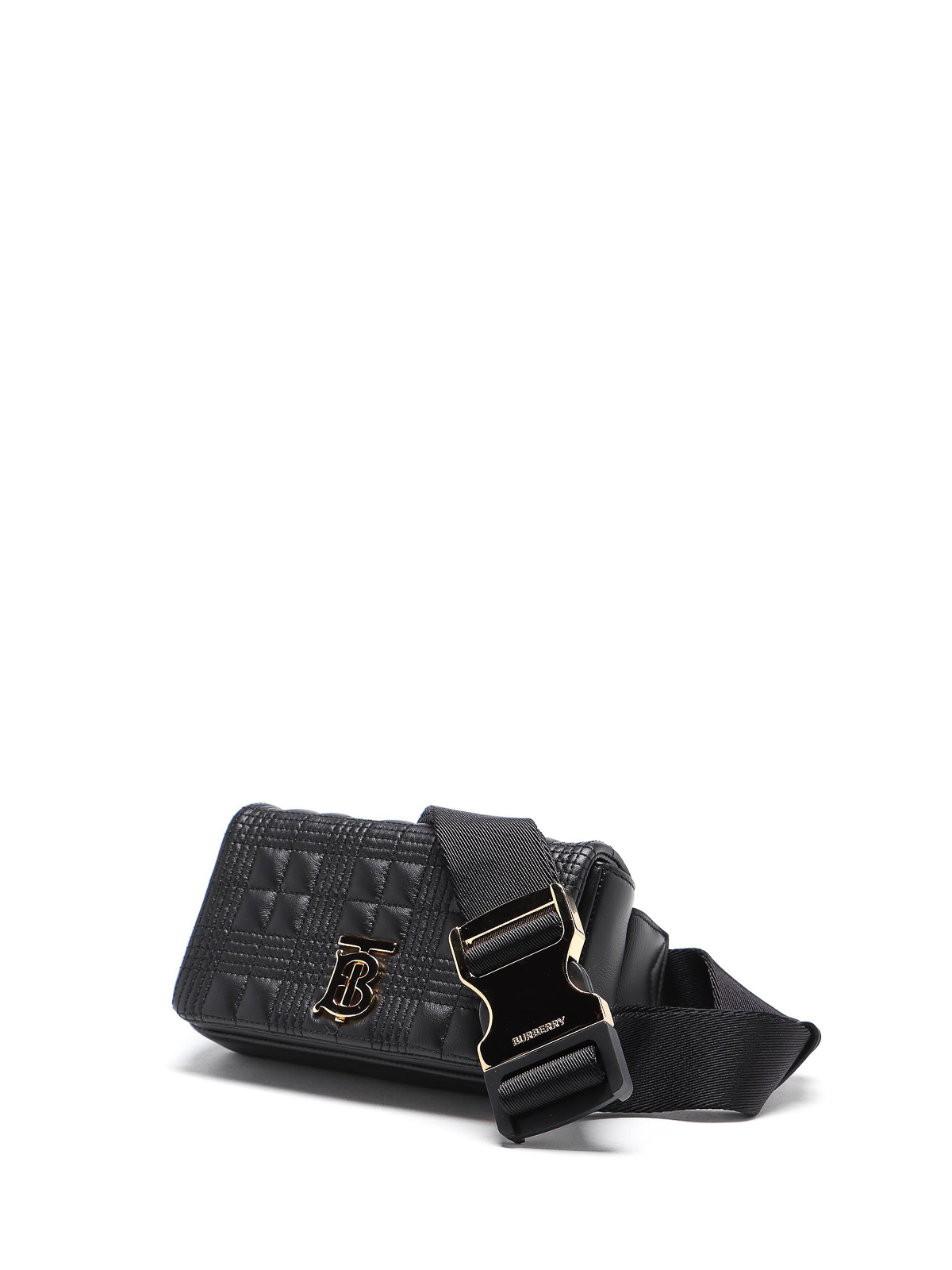 Burberry Lola Quilted Lambskin Leather Belt Bag in Black