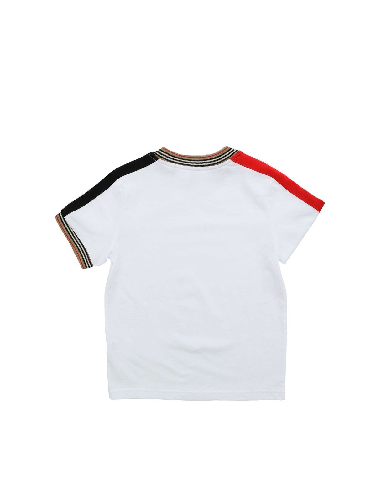 T-shirts Burberry T-shirt in white striped pattern - 8022251