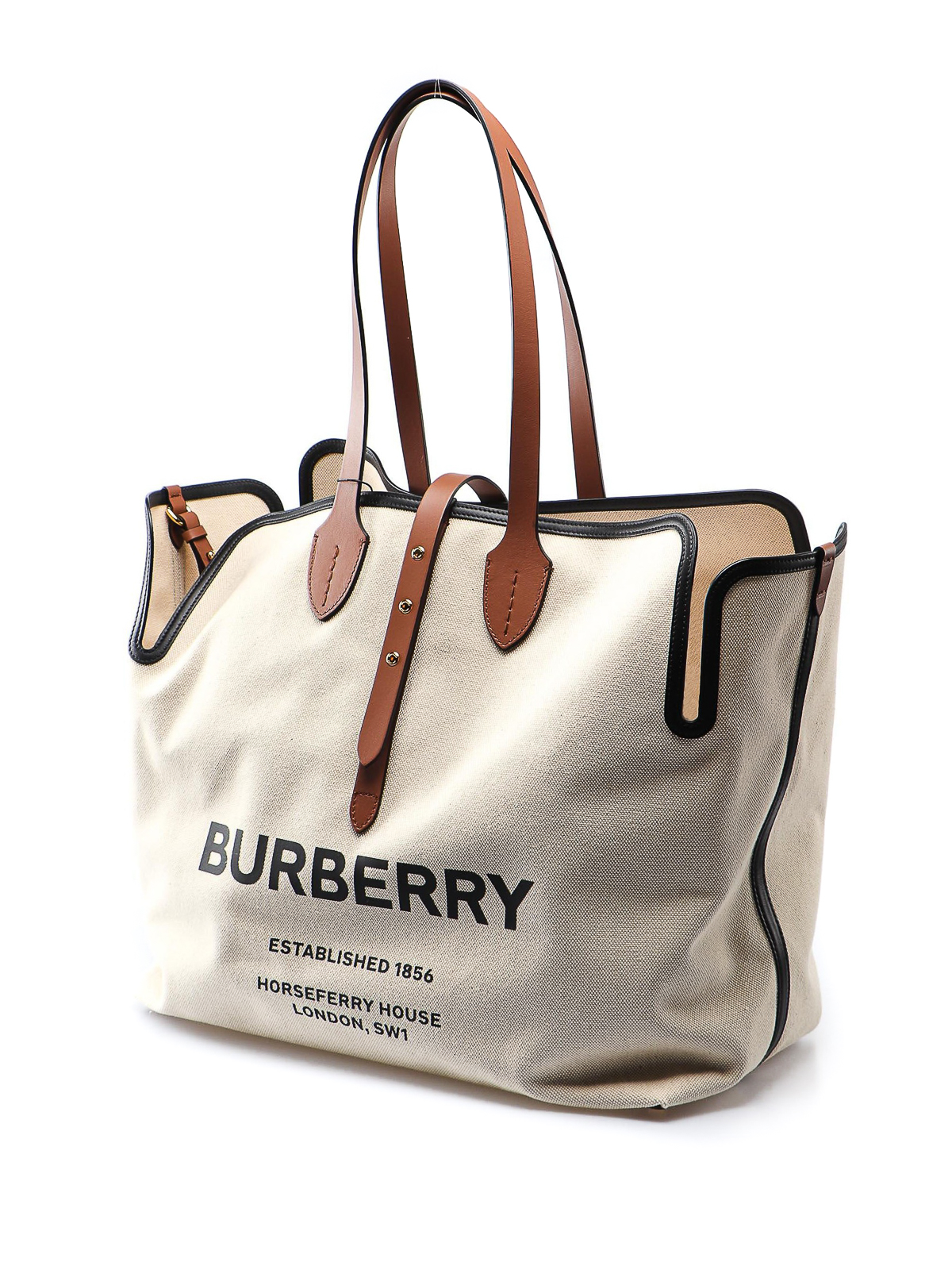Special rim nothing Totes bags Burberry - Slouchy canvas logo print large shopping bag - 8010588