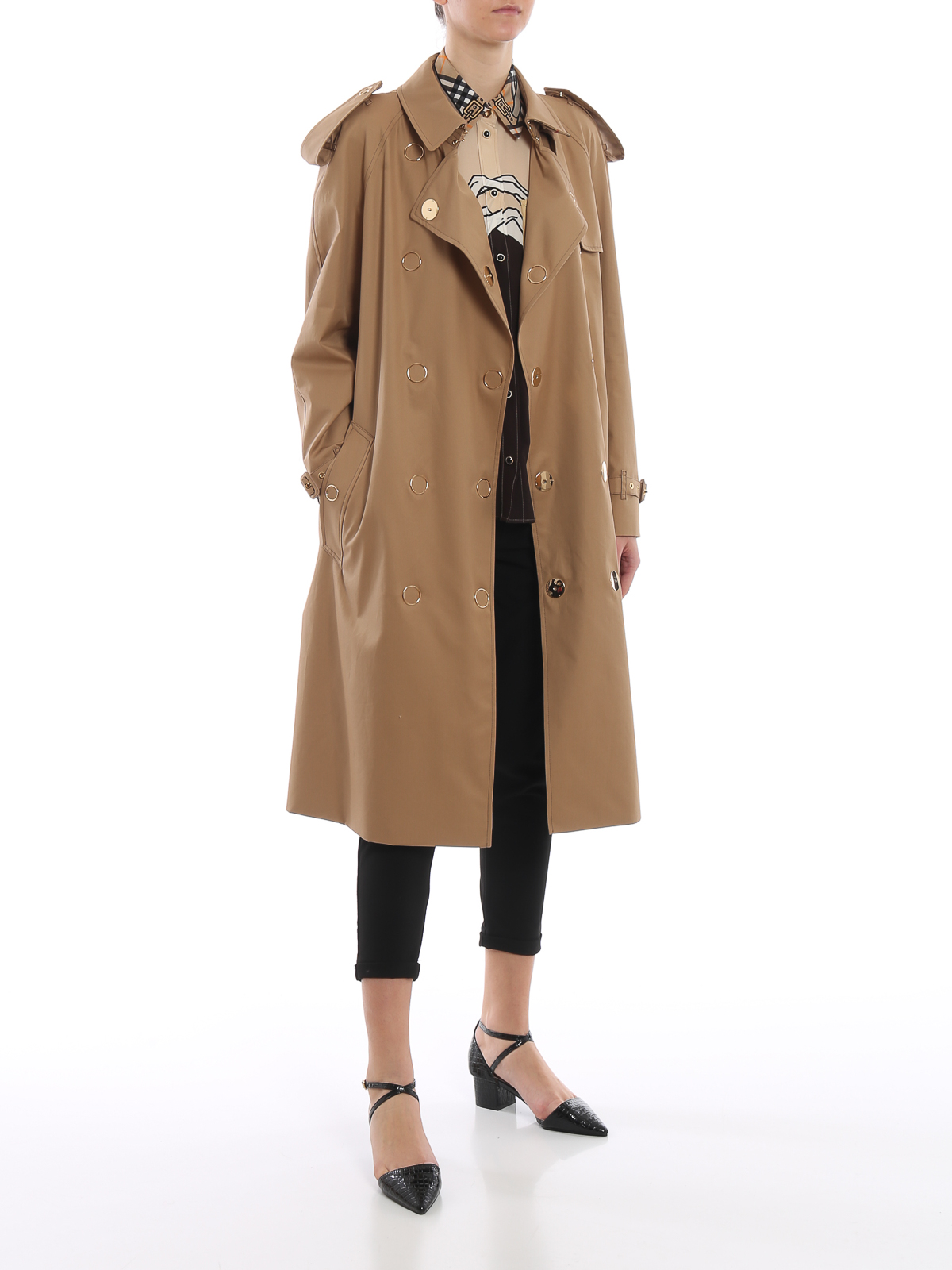 Trench coats Burberry - Gabardine trench with gold-tone press