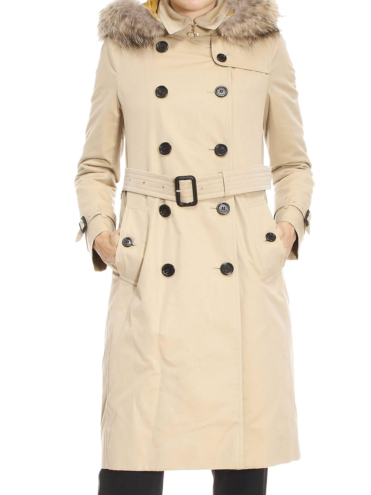 gå ind hage pensum Trench coats Burberry - Kensington fur detail trench coat - 40280021