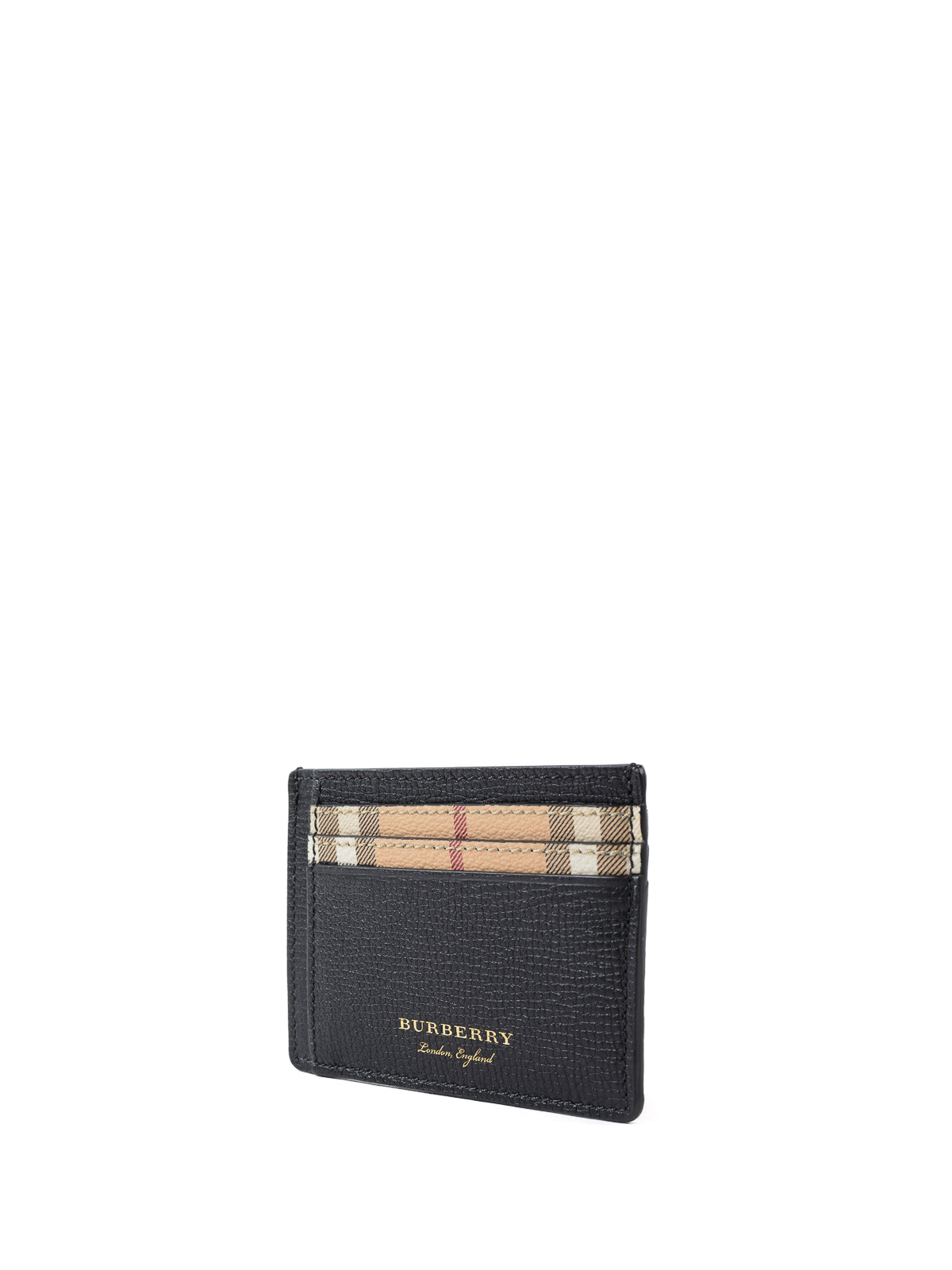 Burberry Check and Leather Card Case