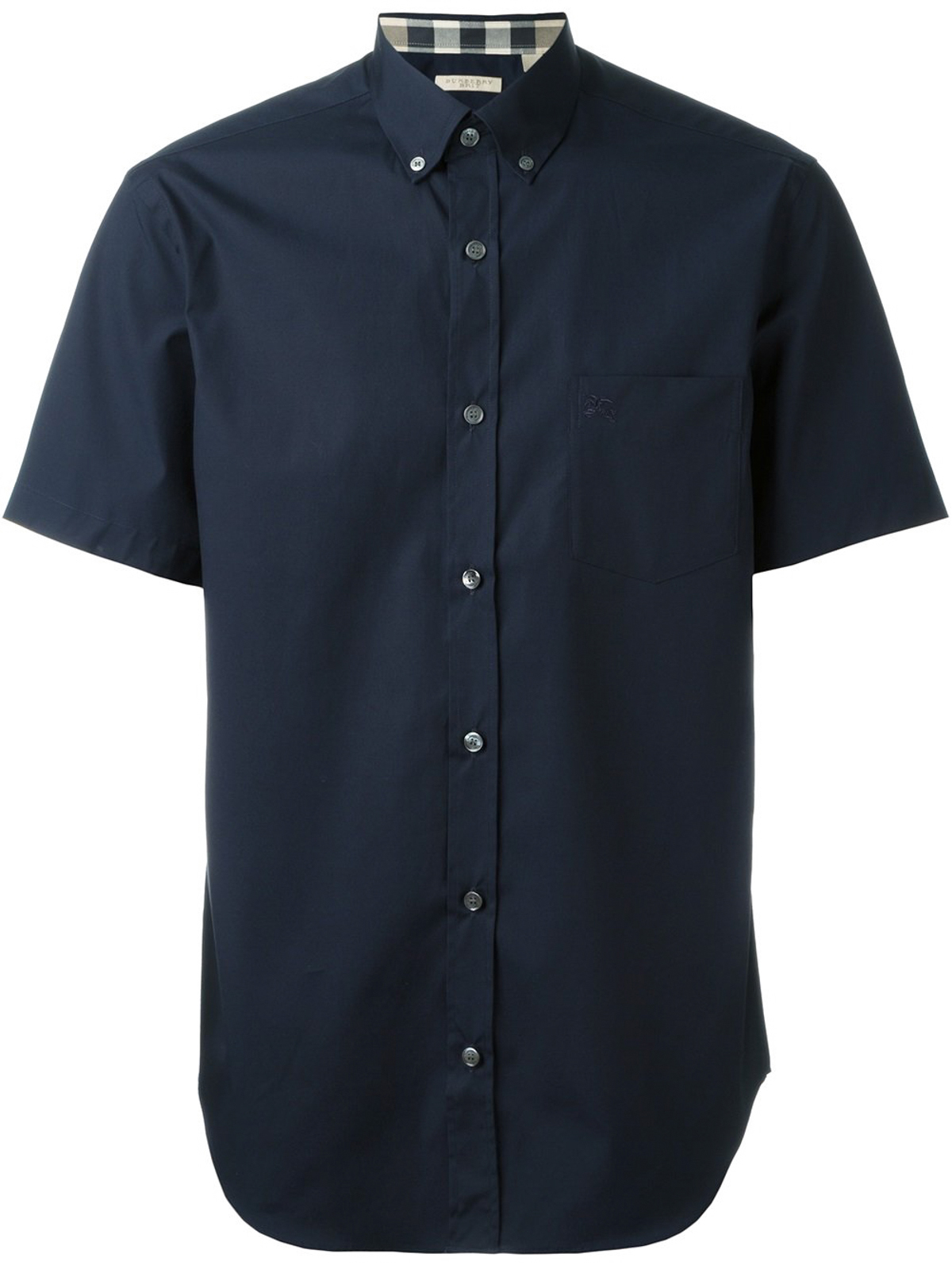 トップス Burberry shirt short sleeve Burberry Check Short-Sleeve Crop Button-Down Shirt | Neiman