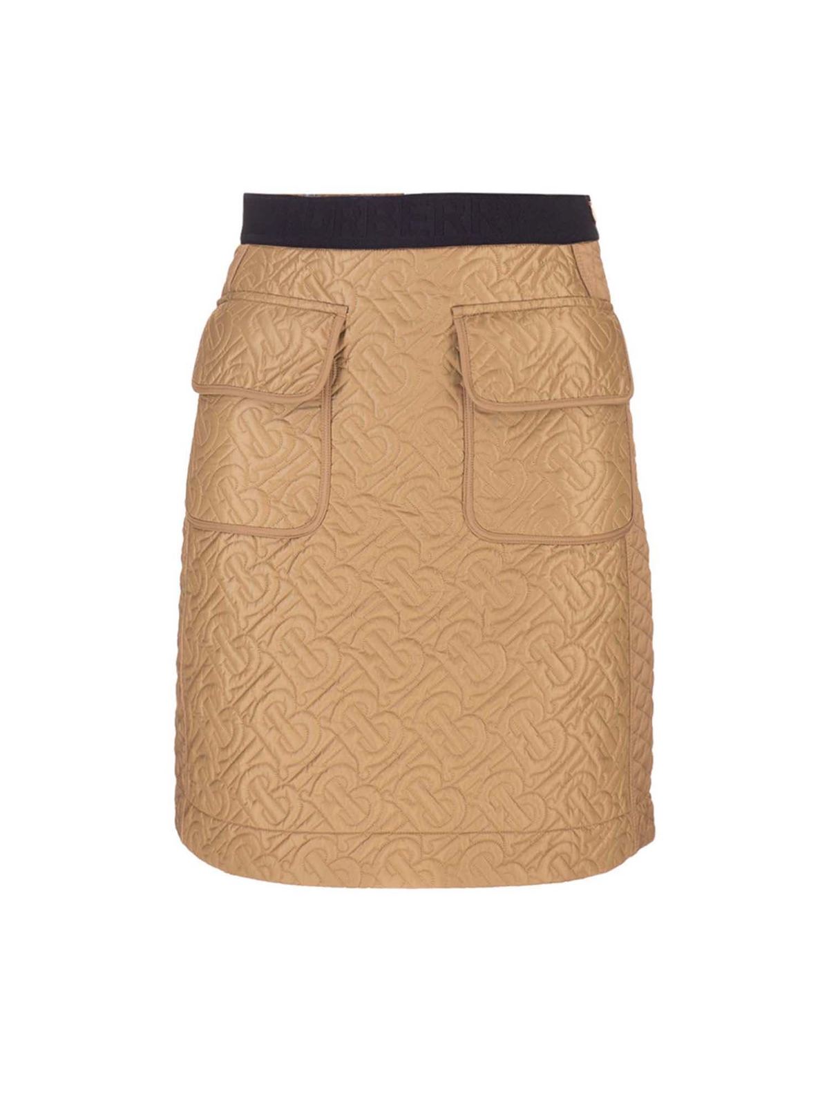 Skirts Burberry Quilted monogram skirt 8036533 Shop online at THEBS