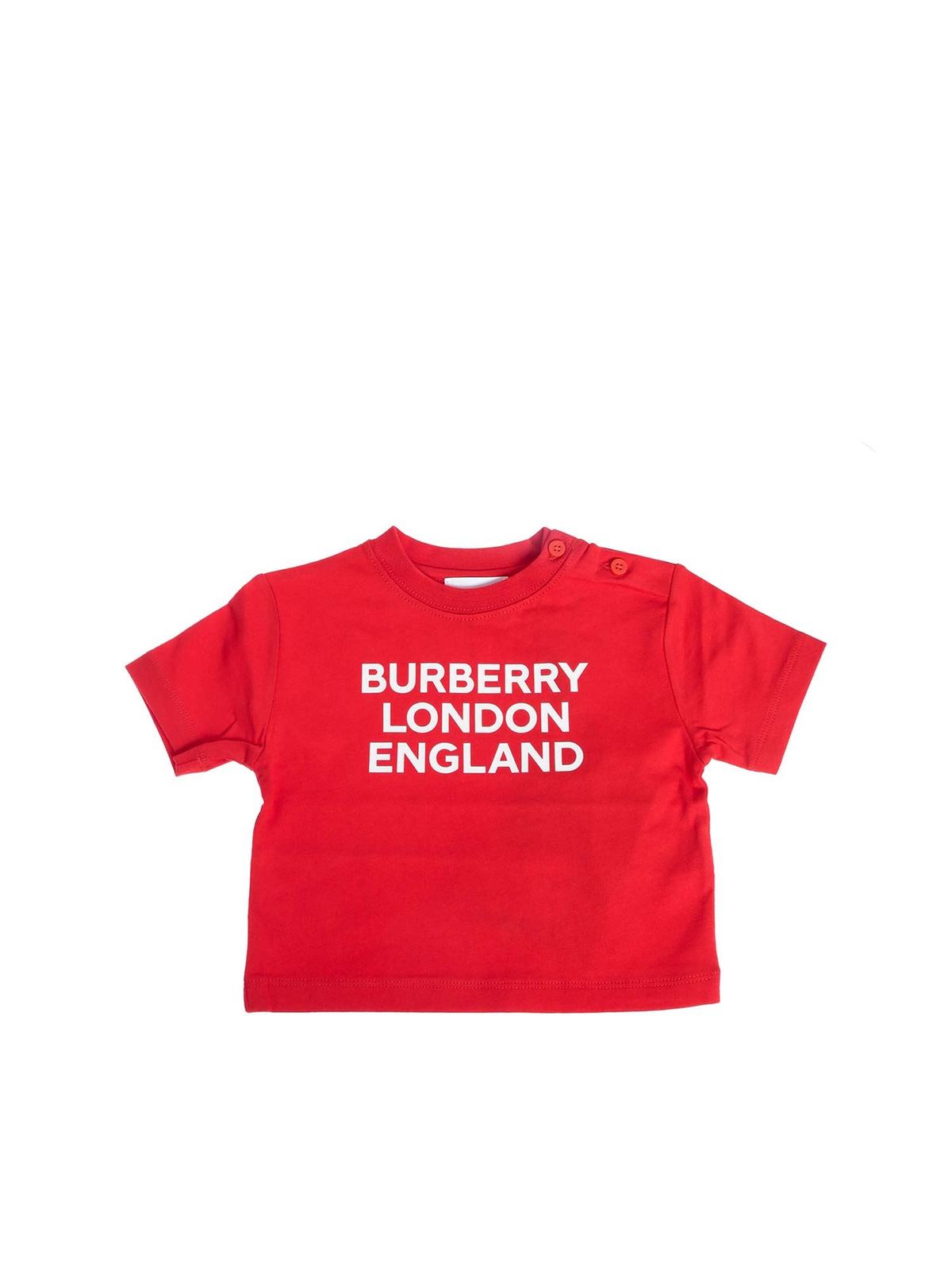 Burberry Red t-shirt with logo print - Red - Boys|8031562
