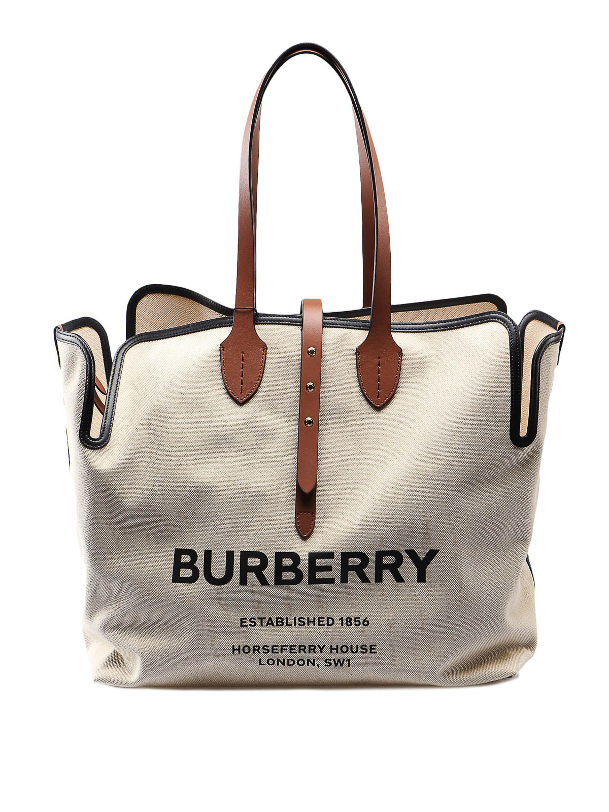 Totes bags Burberry - Slouchy canvas logo print large shopping bag 8010588