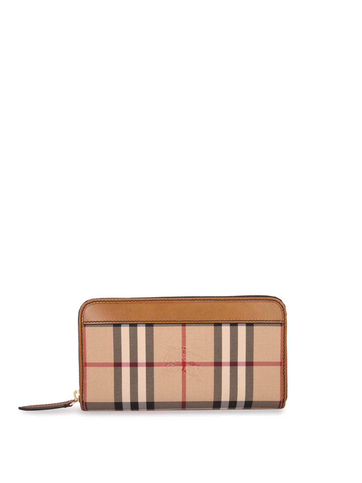 Burberry double outlet zip wallet