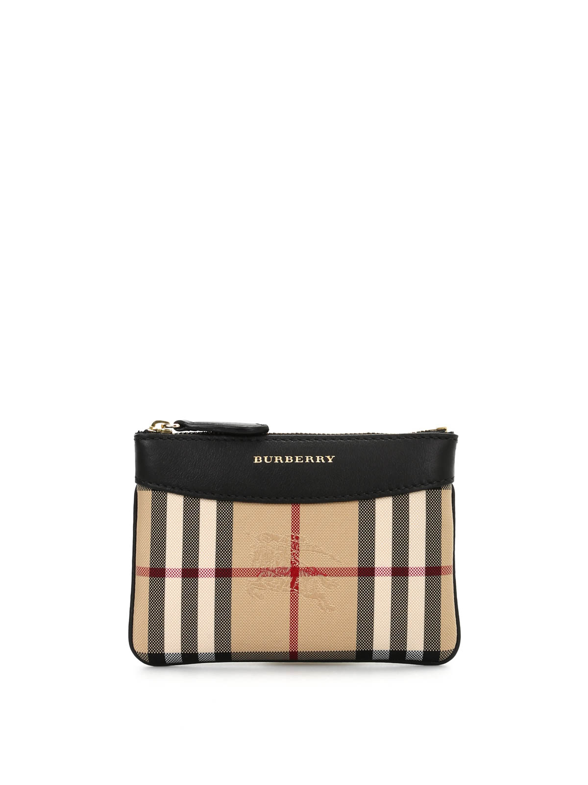 Wallets & purses Burberry - Jacquard and leather pouch - 40111121BLACK