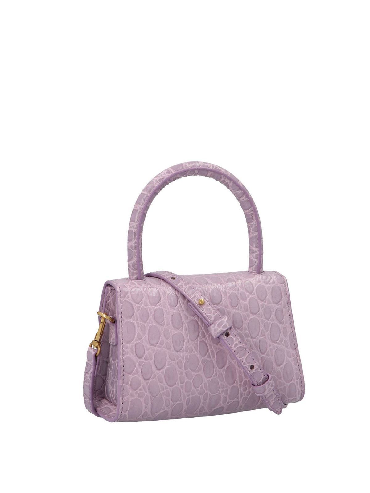 BY FAR ミニレイチェルショルタハック 20CRMIRACEDSMA CE By Far Mini croco print handbag in purple | 20CRMINALLDSMALL