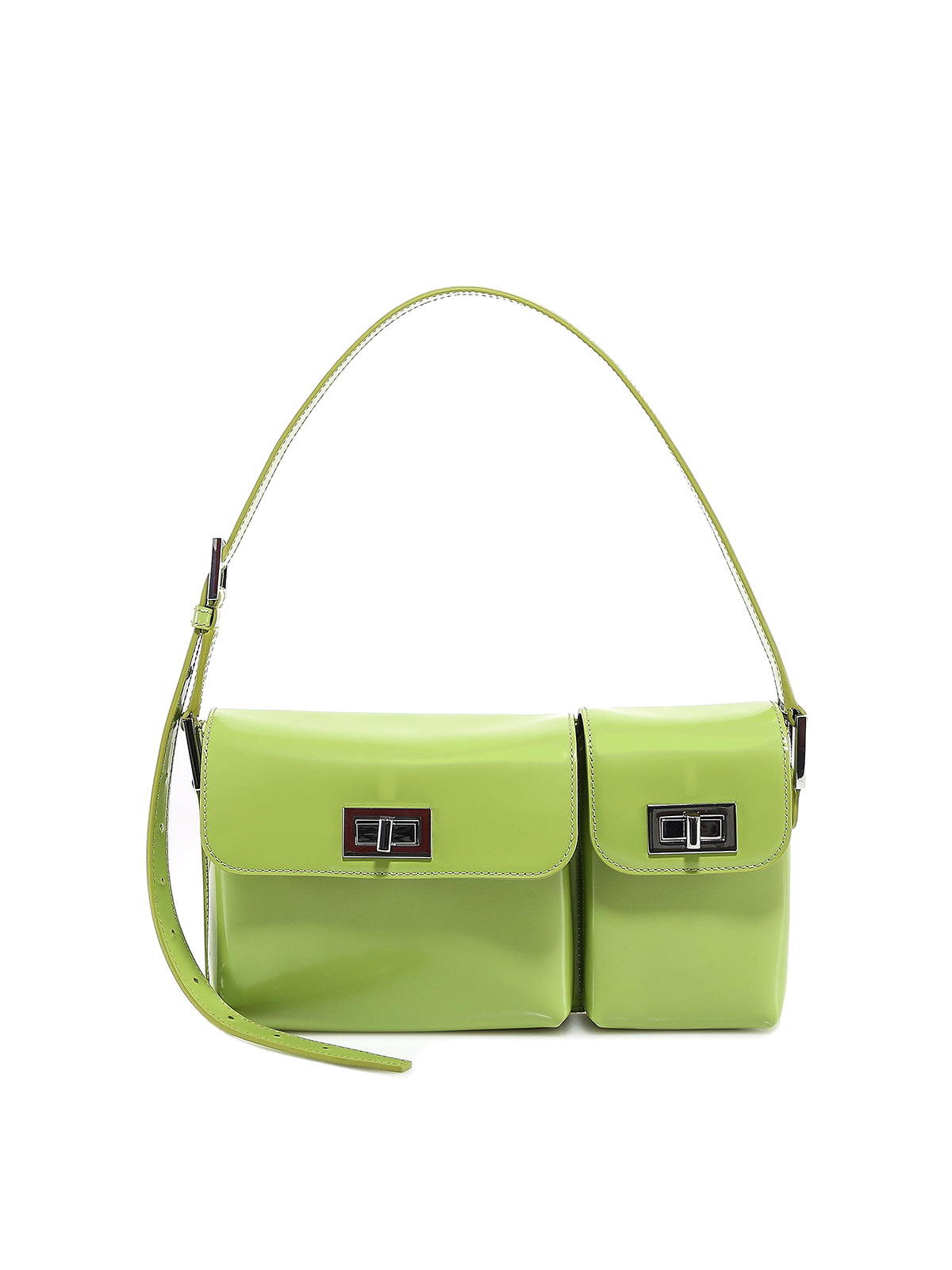 Billy lime green semi patent leather bag