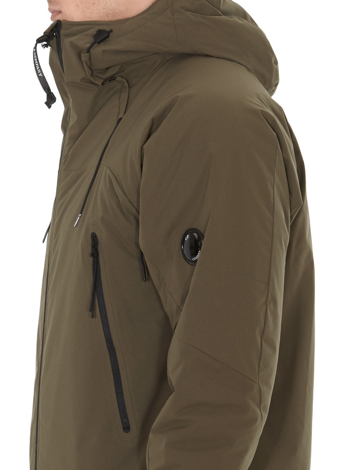 C.P. Company Primaloft goggle olive padded jacket|07CMOW021A004117A661