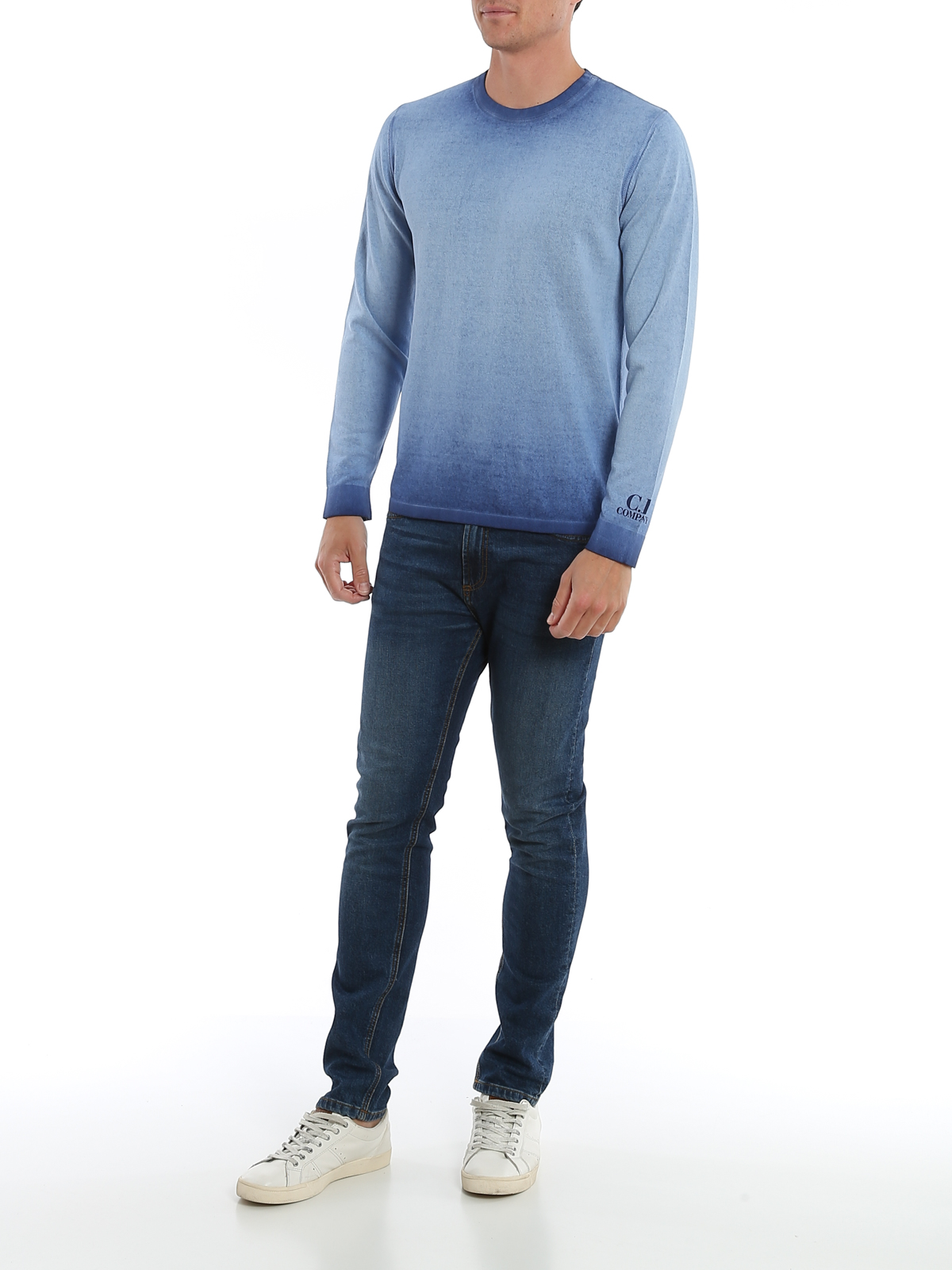 C.P. Company Faded blue cotton sweater - Men | 08CMKN202A005683H878