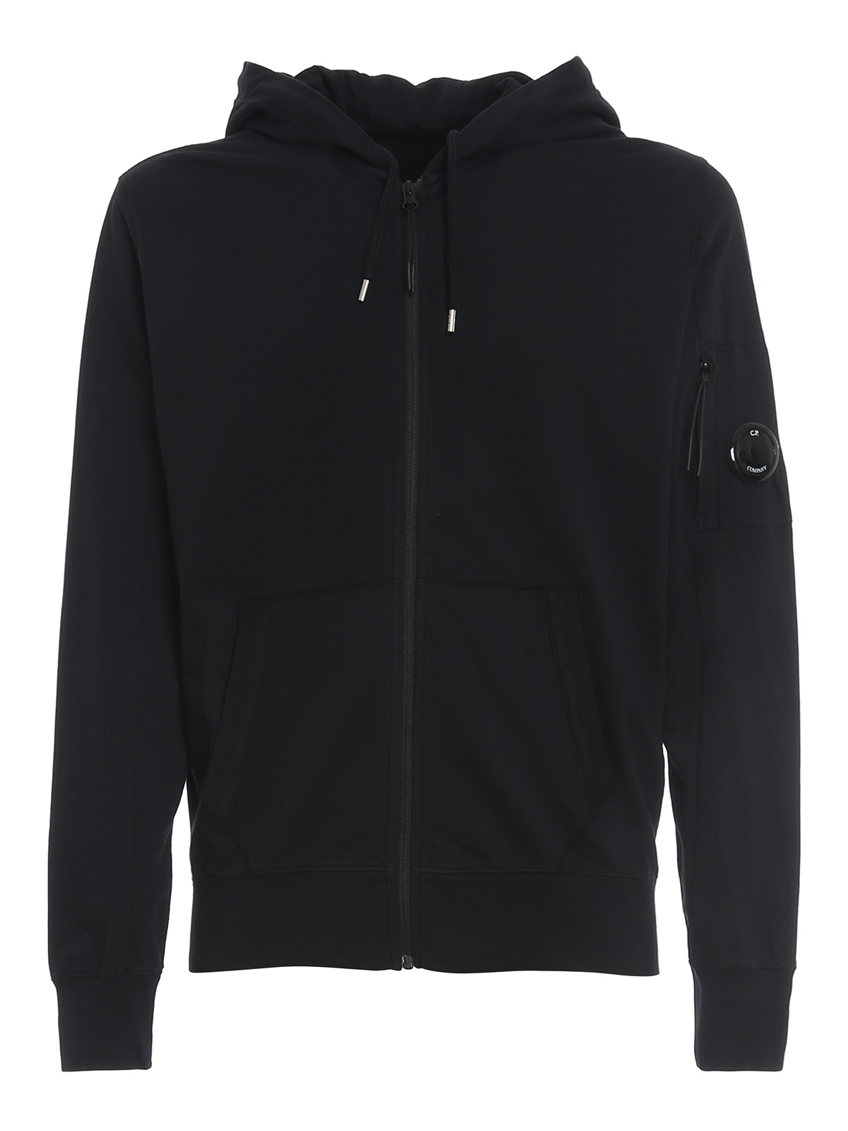 トップス C.P. COMPANY CP COMPANY SOFT COTTON STRETCH CHEST POCKET 1/4 ZIP KNIT BLACK