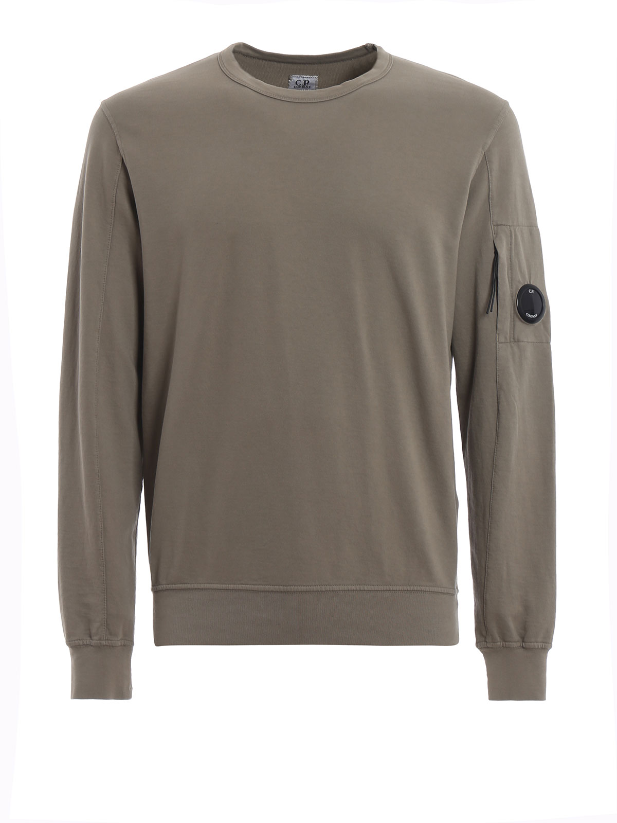 スウェット・トレーナー C.P. COMPANY CREWNECK SWEATSHIRT WITH DETAIL ON THE SLEEVE C.P. Company Porthole detail cotton crewneck sweatshirt