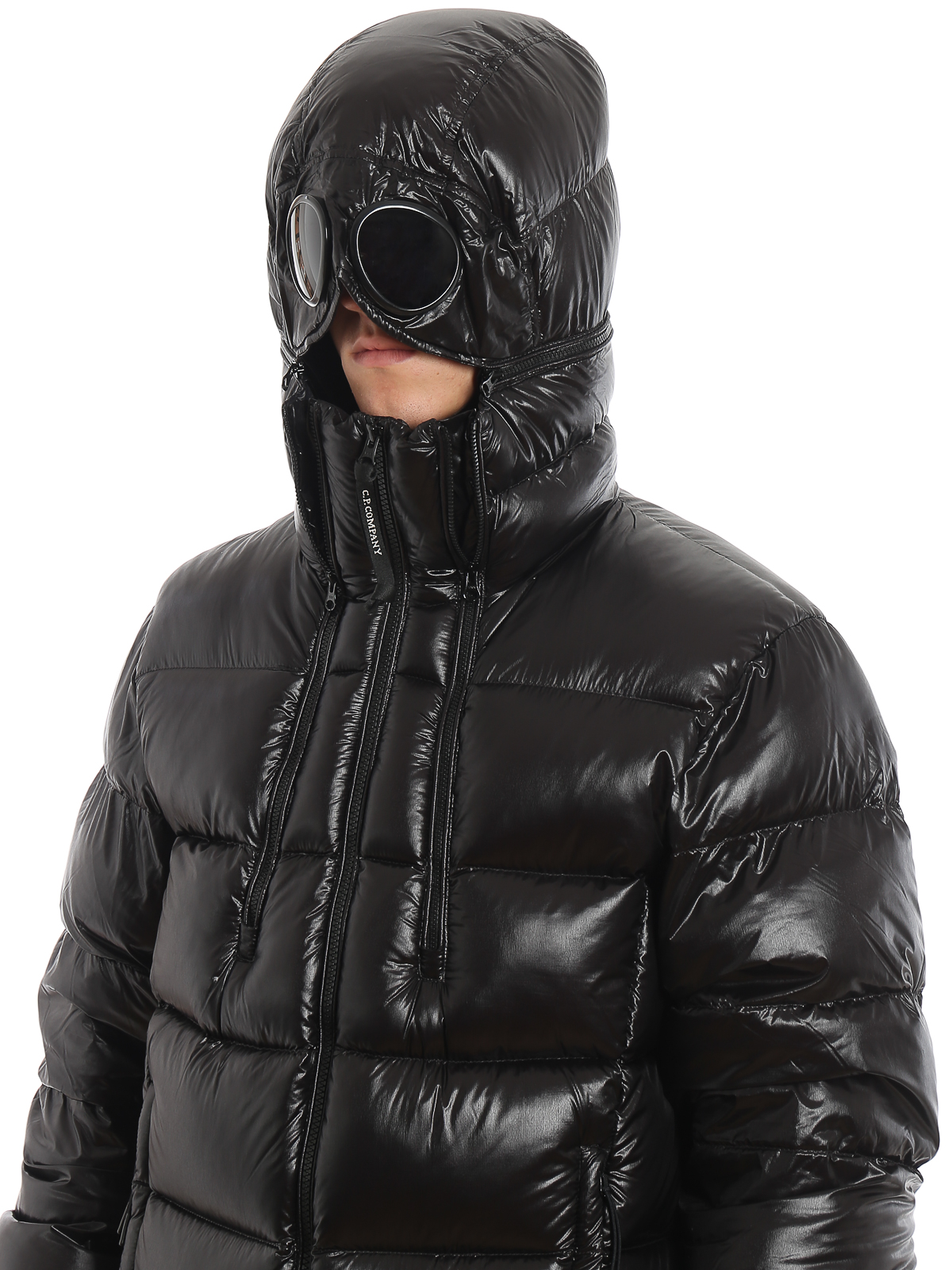 Padded jackets C.P. Company - Waxed nylon goggle puffer jacket