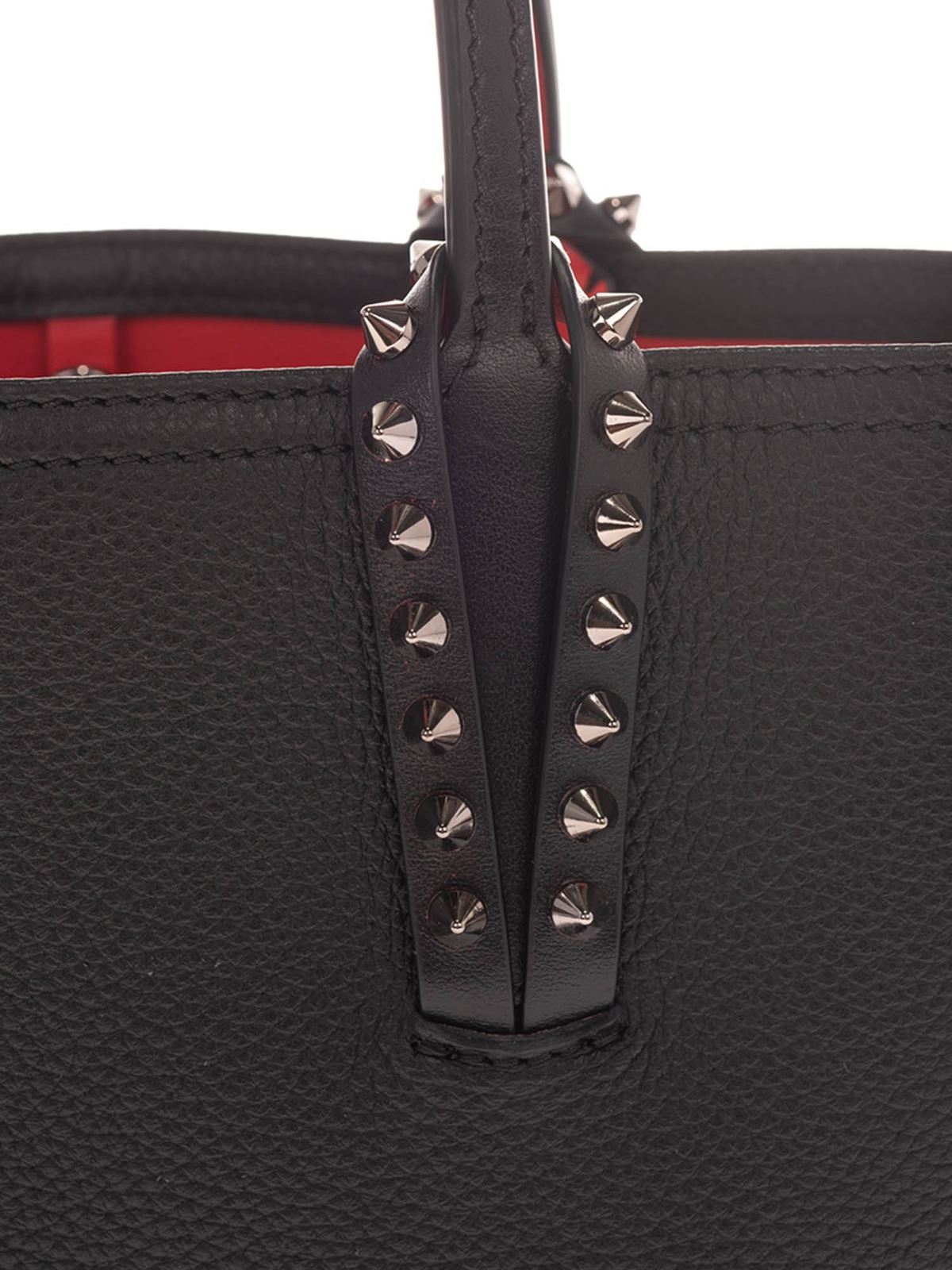 Christian Louboutin - Cabata Spike-embellished Leather Cross-body Bag - Womens - Fuchsia