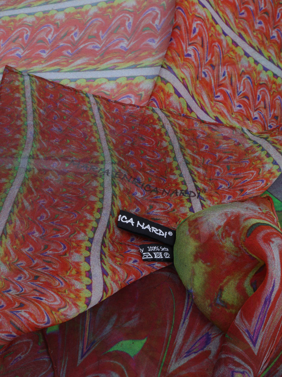 Shop Maria Enrica Nardi Cameron Silk Stole In Multicolor