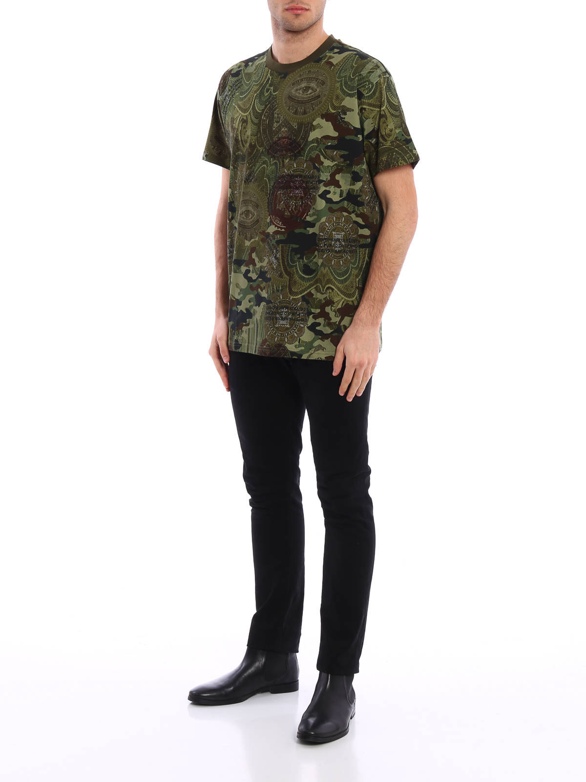 Givenchy Tシャツ メンズ - ダークグリーン|7381917305