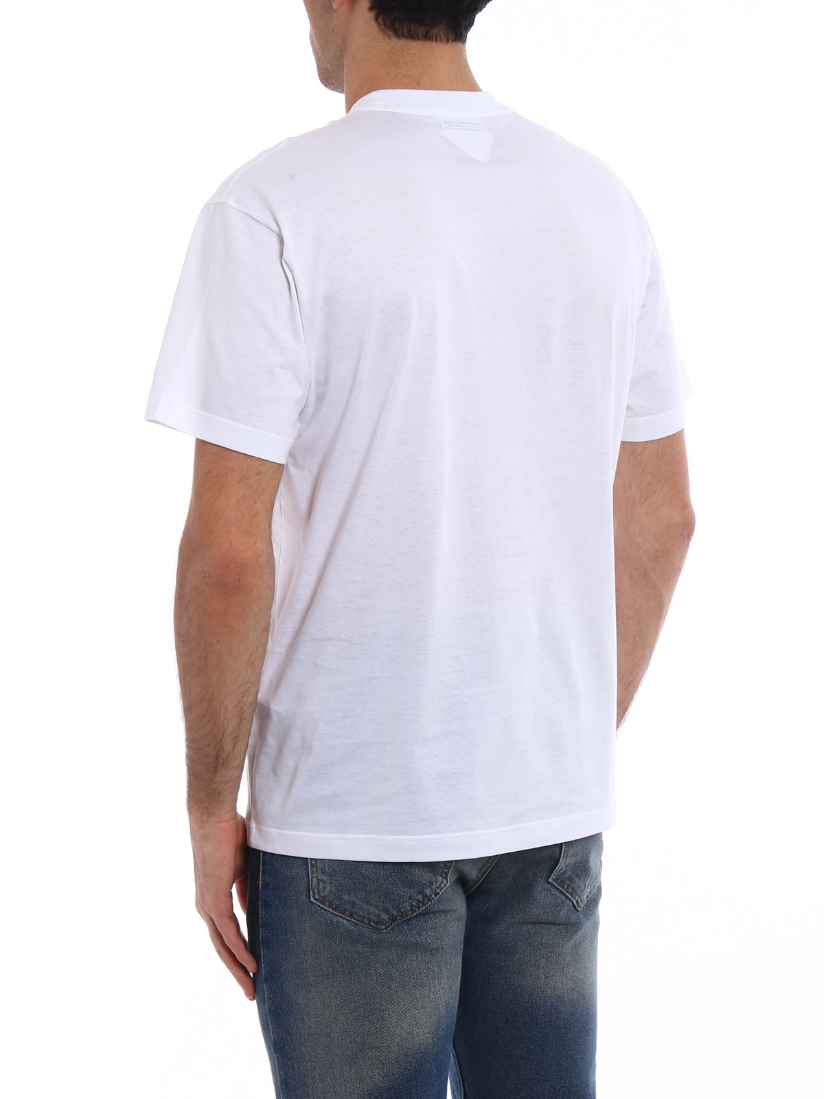 Prada Car print jersey T-shirt - White - Men | UJN3991QF9F0009 Prada Car print jersey T-shirt - White - Men | UJN3991QF9F0009